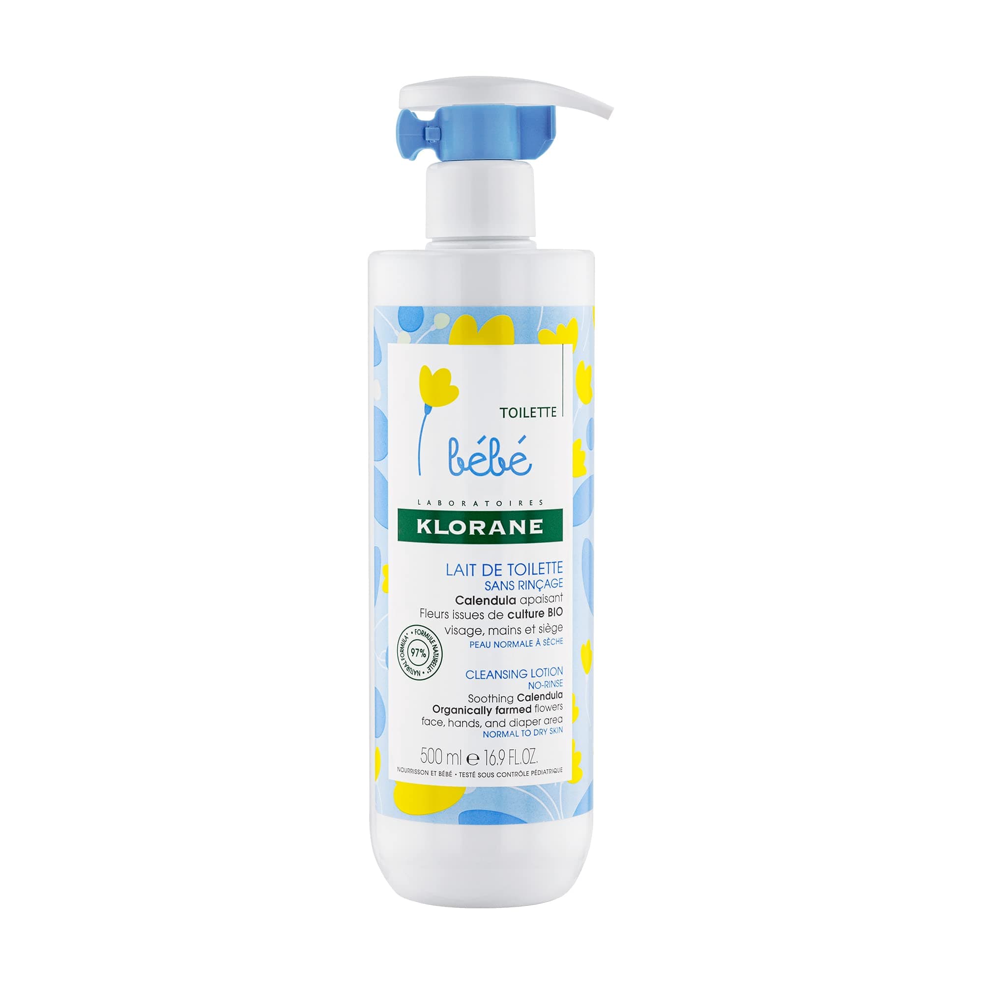 Klorane baby cleansing milk with calendula, dry skin, 500ml