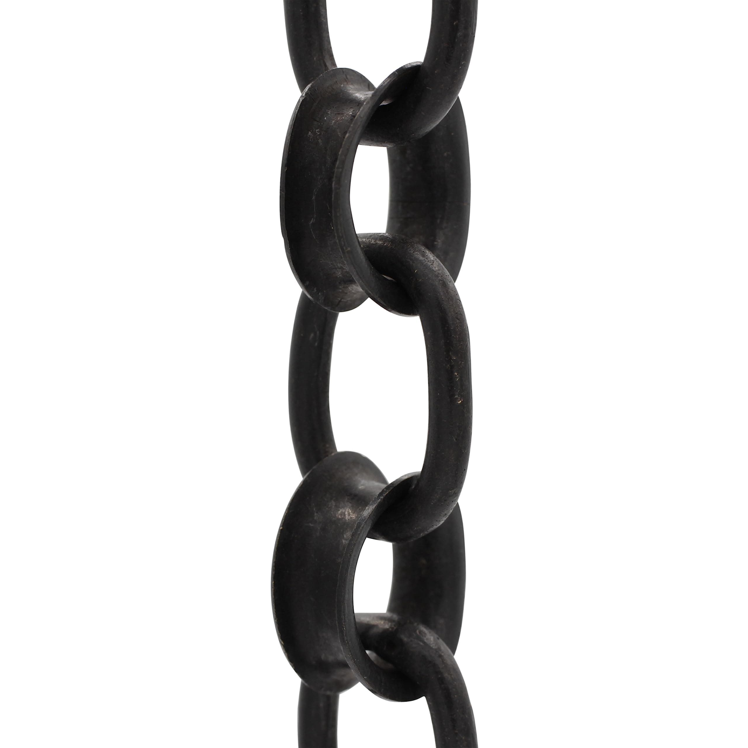 RCH Hardware CH-24-OBB-3 Decorative Solid Brass Chain for Hanging, Lighting-Round Welded Links (3 ft/1 Yard) (Oil Bronzed Black)