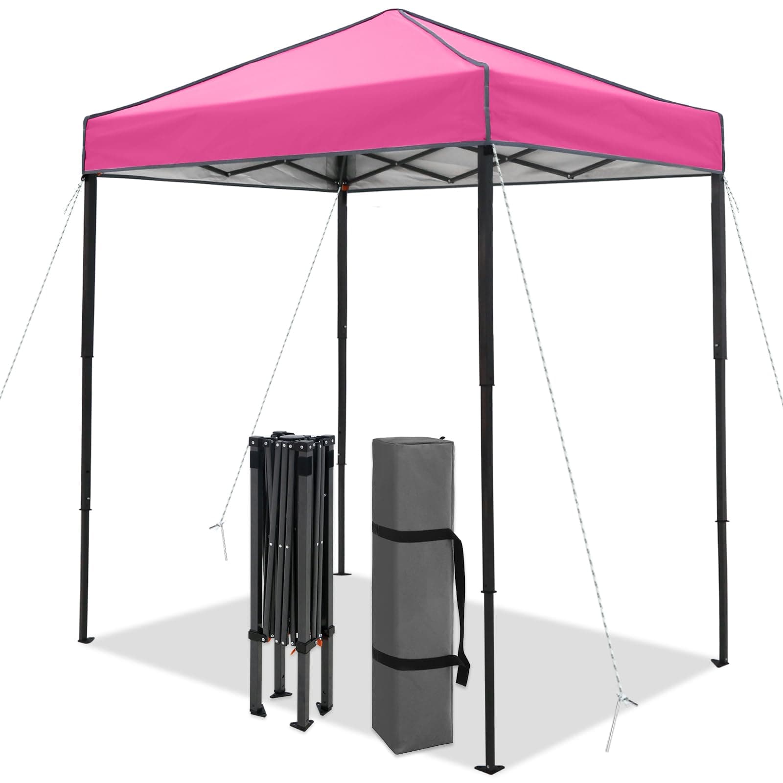 INTER HUT 6x4 Pop Up Canopy Tent, Easy Up Canopy, Pink