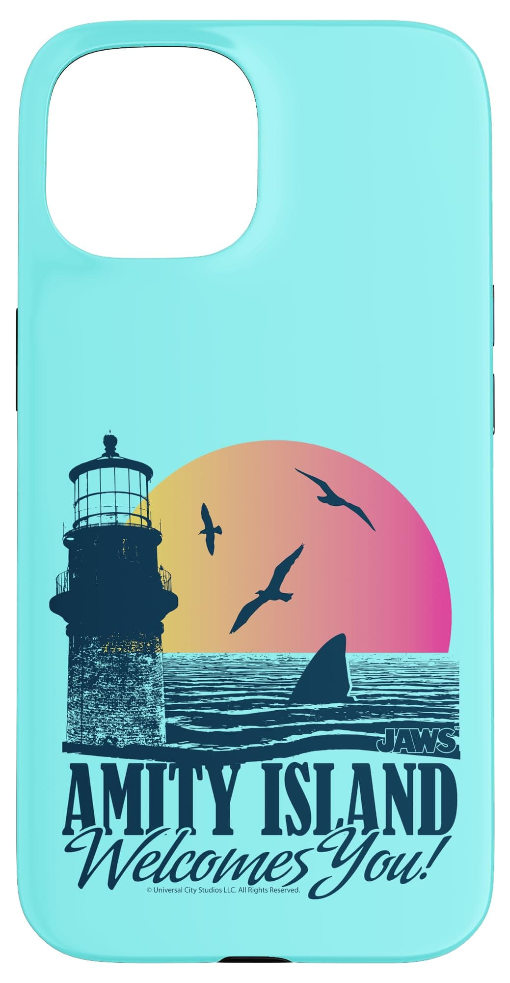 Jaws Amity Island Welcomes You Case for iPhone 15