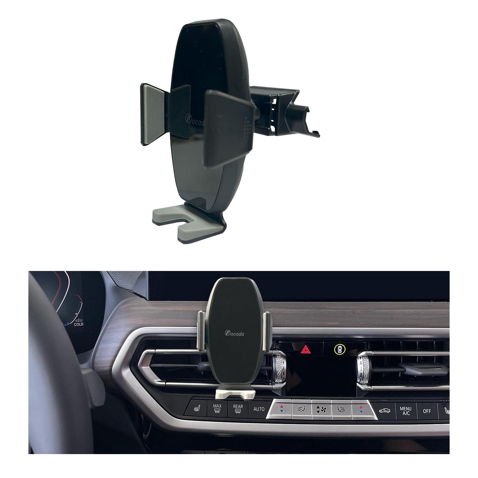 Focada Phone Holder for BMW X3 2022-2024 & X4 2022-2024 Vehicle-Specific Phone Mount X3 X4 Accessories 360° Rotation Holder for Phones