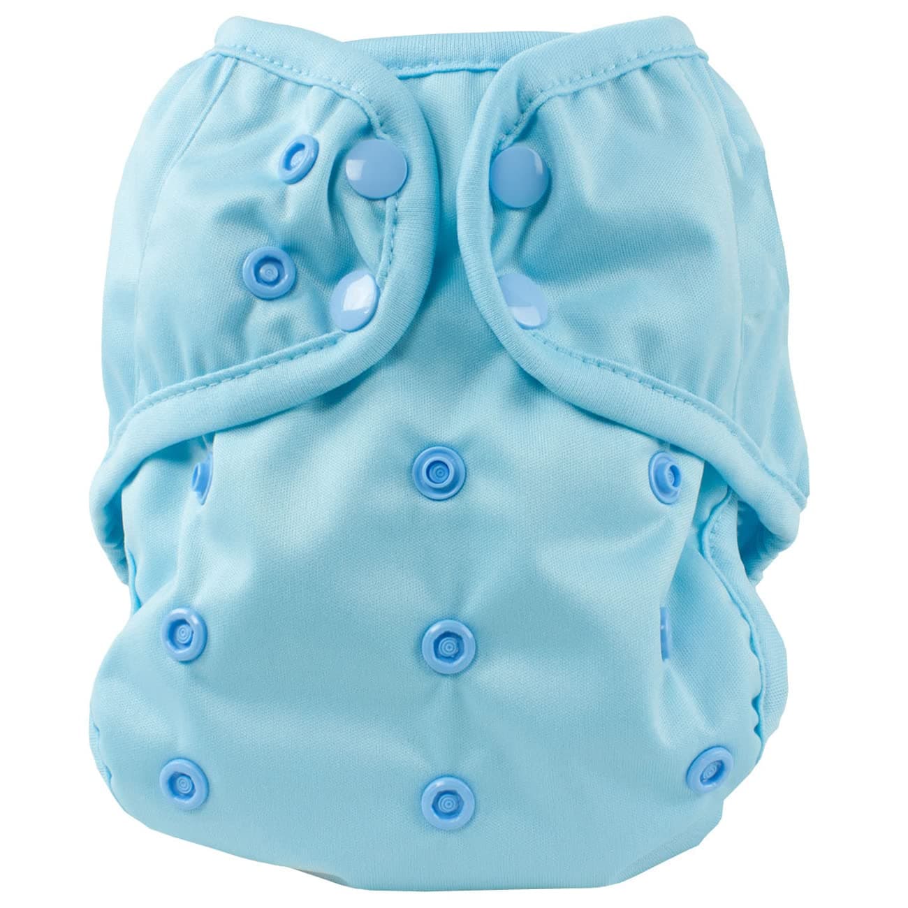 OsoCozy One Size Reusable Cloth Diaper Covers - Adjustable Snap Fit & Double Leg Gussets for Baby Boys & Girls from 8-35 Pounds. Use with Prefold, Flat or Fitted Cloth Diapers or Snap-in Inserts.