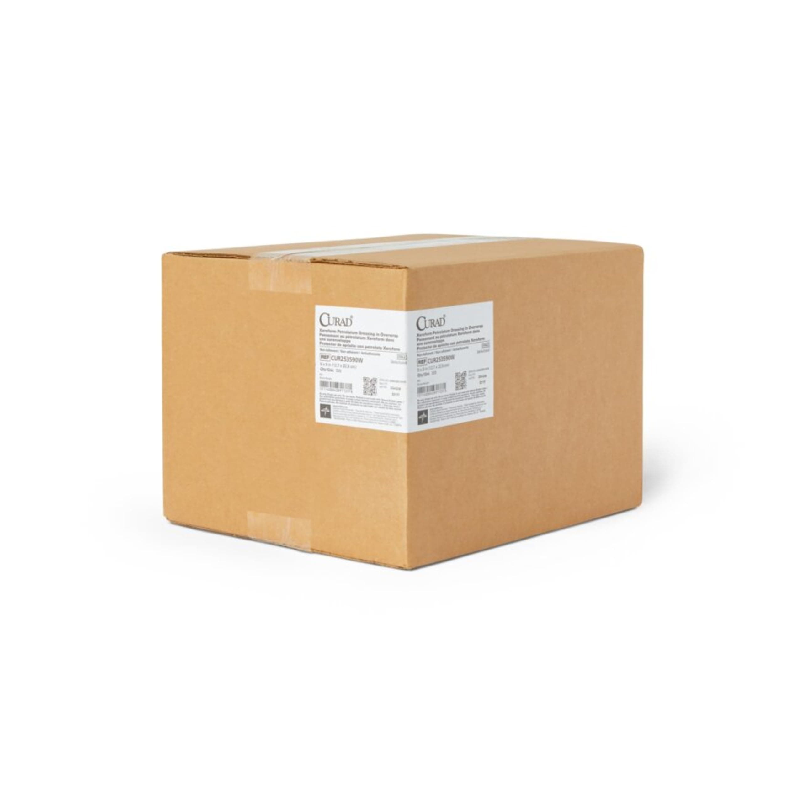 CURAD Non-Adherent Xeroform Gauze Dressing, Sterile, 5" x 9" (12.7 cm x 22.9 cm). 50 per box.