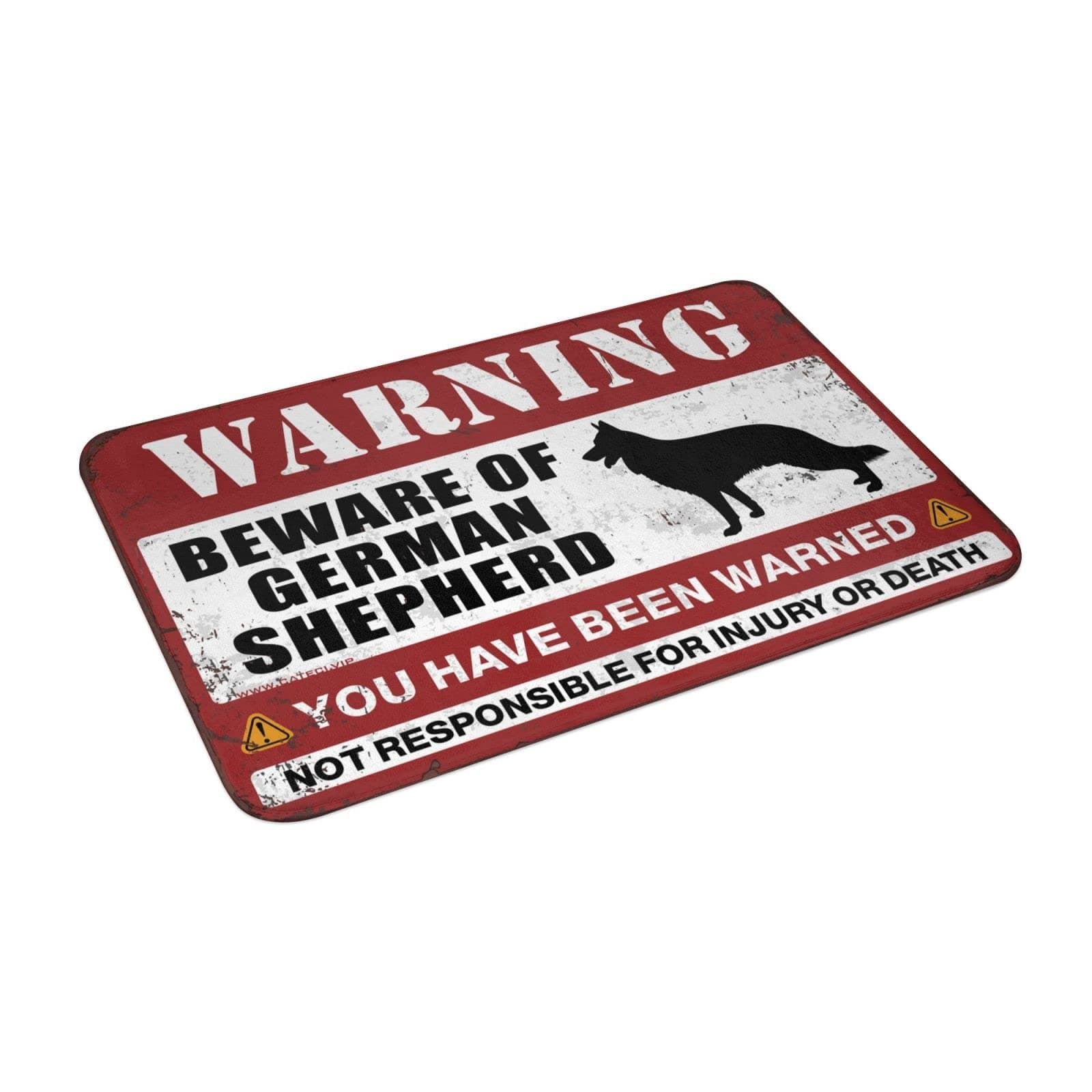 gaeruite Shoes Off Sign Door Mats for Home Entrance Outdoor Beware of German Shepherd Carpet Layered Door Mat Outdoor Same Day Fall Door Mat Ou (Color : Decor A, Size : 20X32 in)