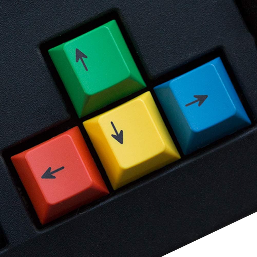 Kelendle 4 Pcs Personalized Colorful PBT Cherry Profile Gaming Keycaps Replacement for Mechanical Keyboard MX Switch (RGBY Arrows)