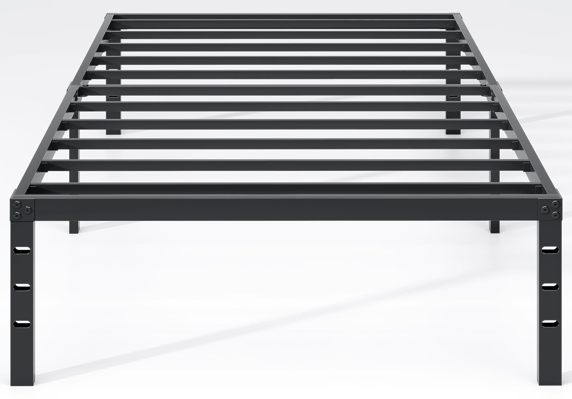 NEW JETO Metal Bed Frame,Twin Size Bed Frame with Storage Space,14 Inch