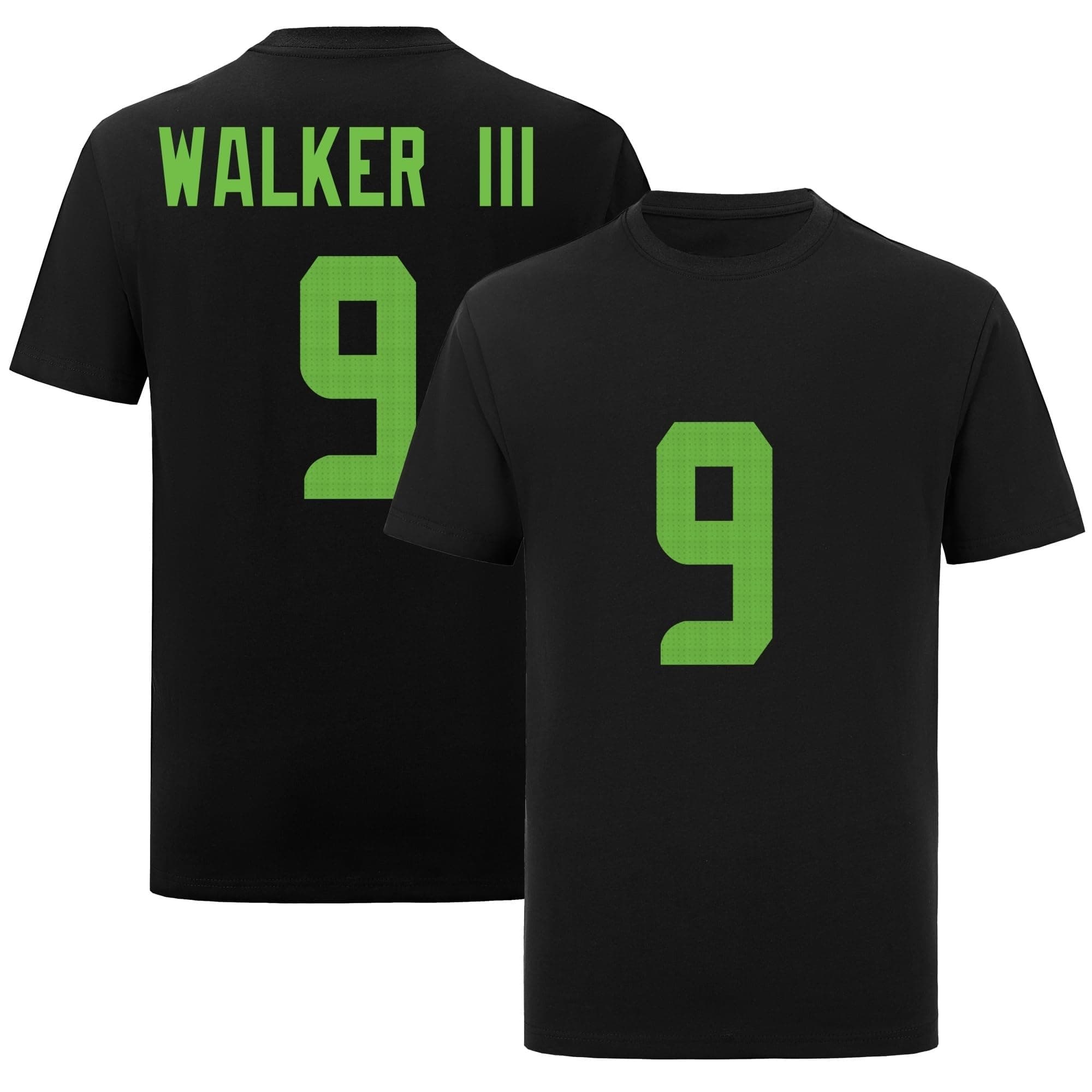 Kenneth Walker III Black 9# for Mens/Womens/Kid Football T-Shirt No Brand/Logos 100% Cotton