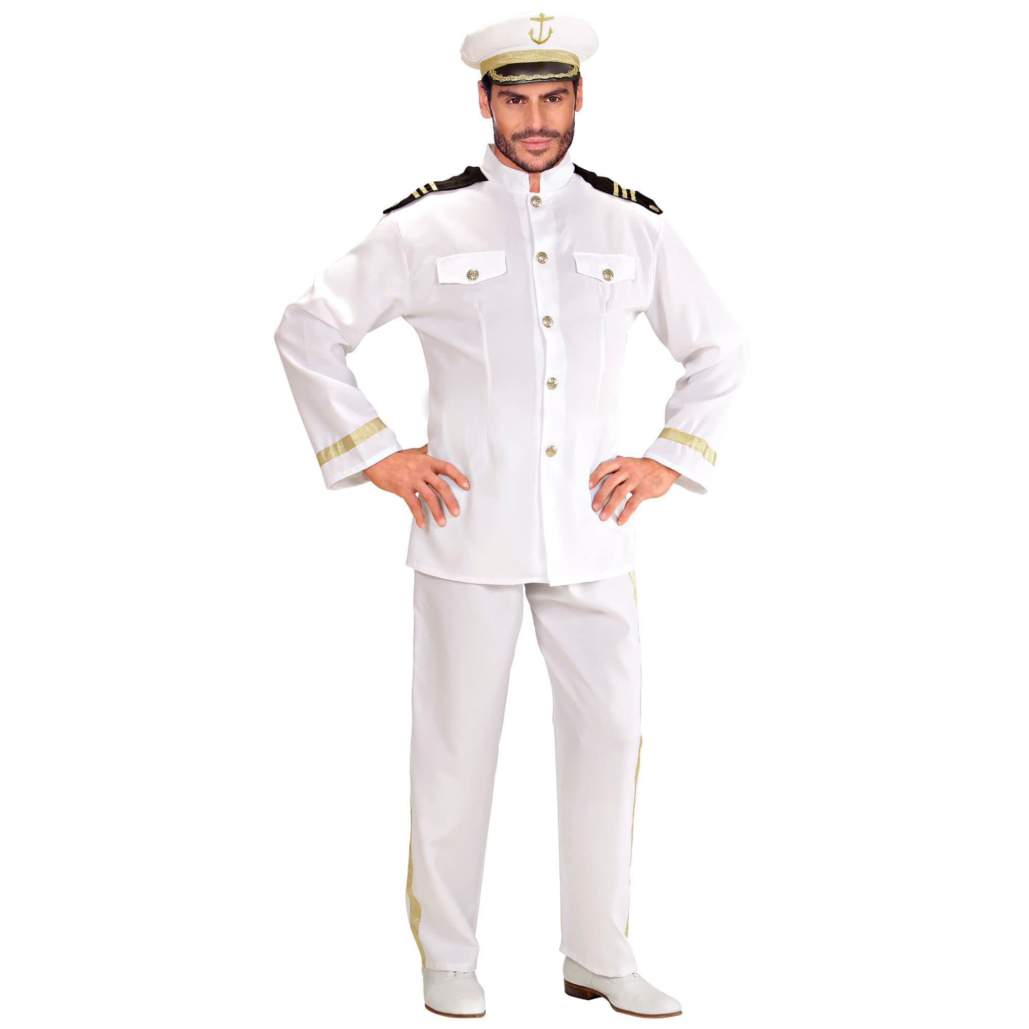 Mens Captain Costume Small UK 38/40 for Military Army War Fancy Dress