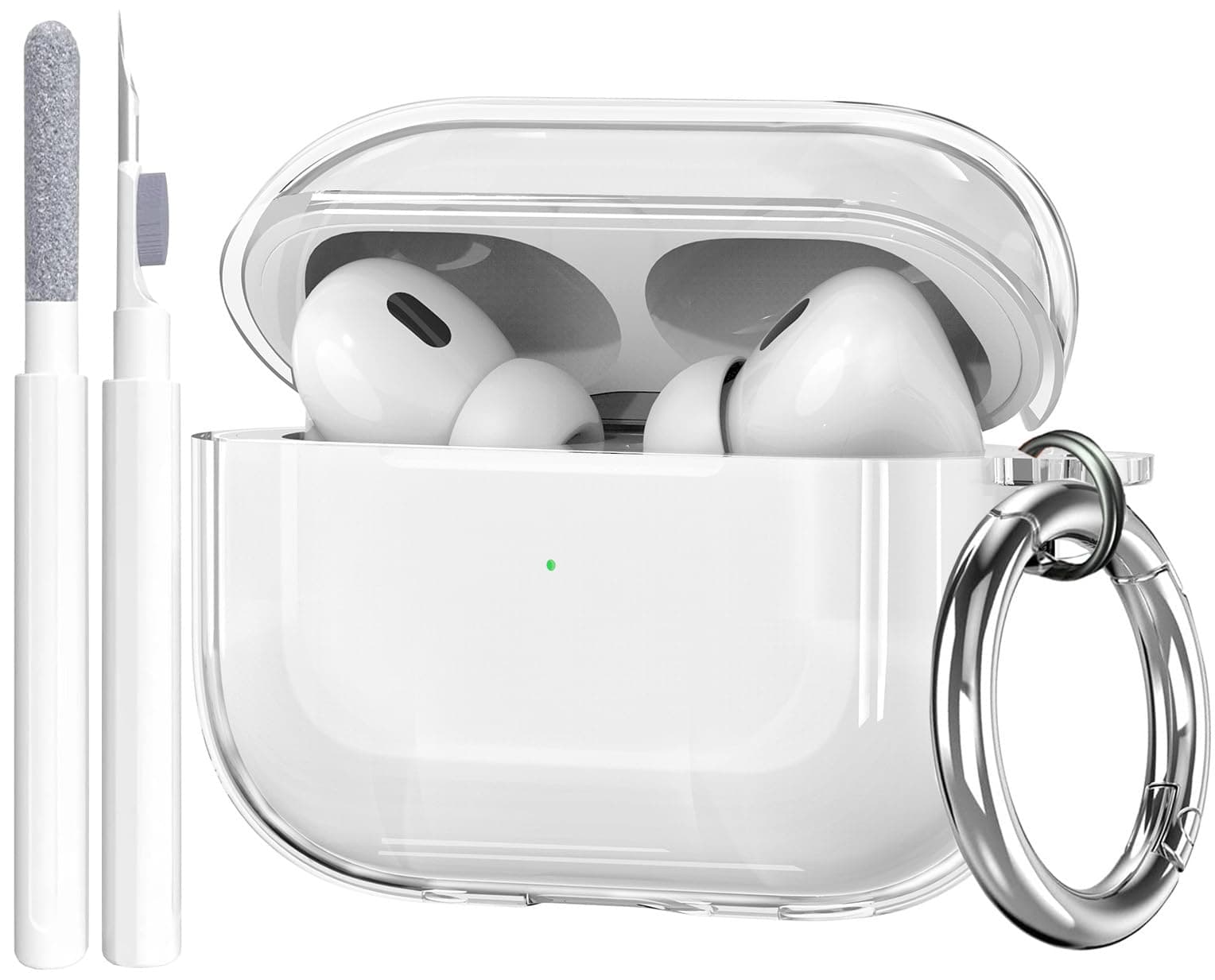 OTOPO for Airpods Pro 3 Case Clear with Cleaning Kit 2025, Soft TPU Transparent Apple AirPods Pro 3rd Generation Protective Cover Skin Women Men for iPod Pro3 Case -Clear