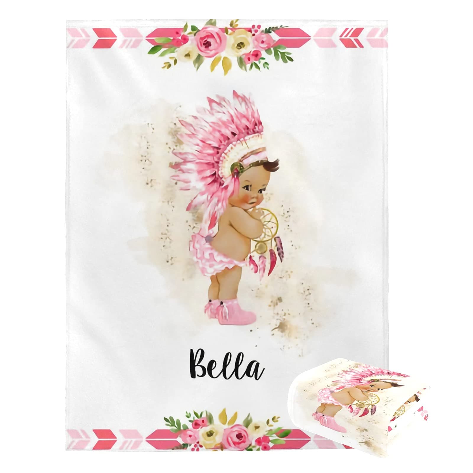 Baby Blanket Personalized Blanket with Name Animals Custom Baby Blankets for Baby Boy Gifts Baby Products Super Soft Blankets for Newborns Nursery Decor Neutral