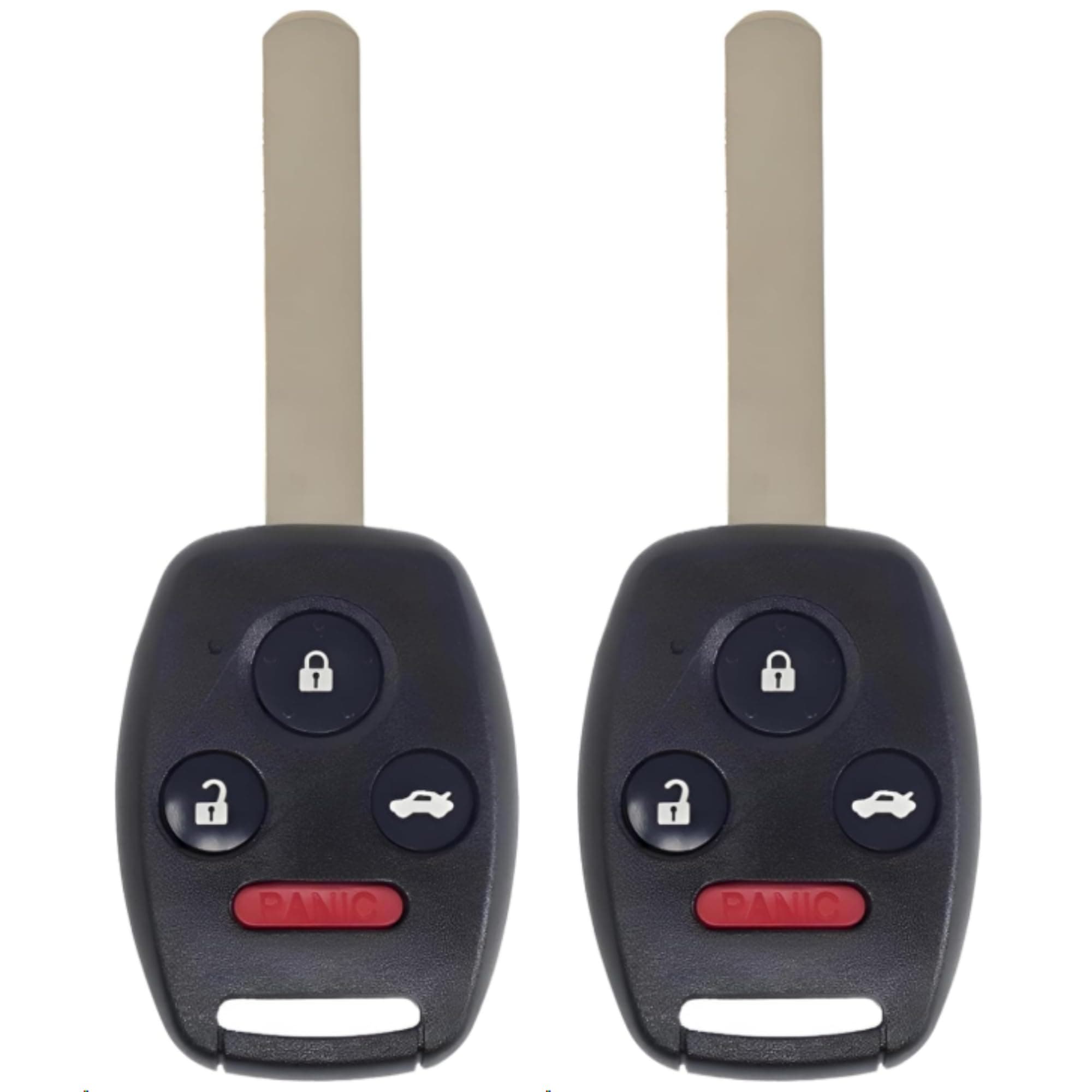 Replacement Key Fob Remote for Honda Civic (2006-2011), 4-Button Car Automotive Keyless Entry Transmitter FCC IDs N5F-S0084A, N5FS0084A PN: 35111-SVA-306, 3248A-S0084A (2-Pack)