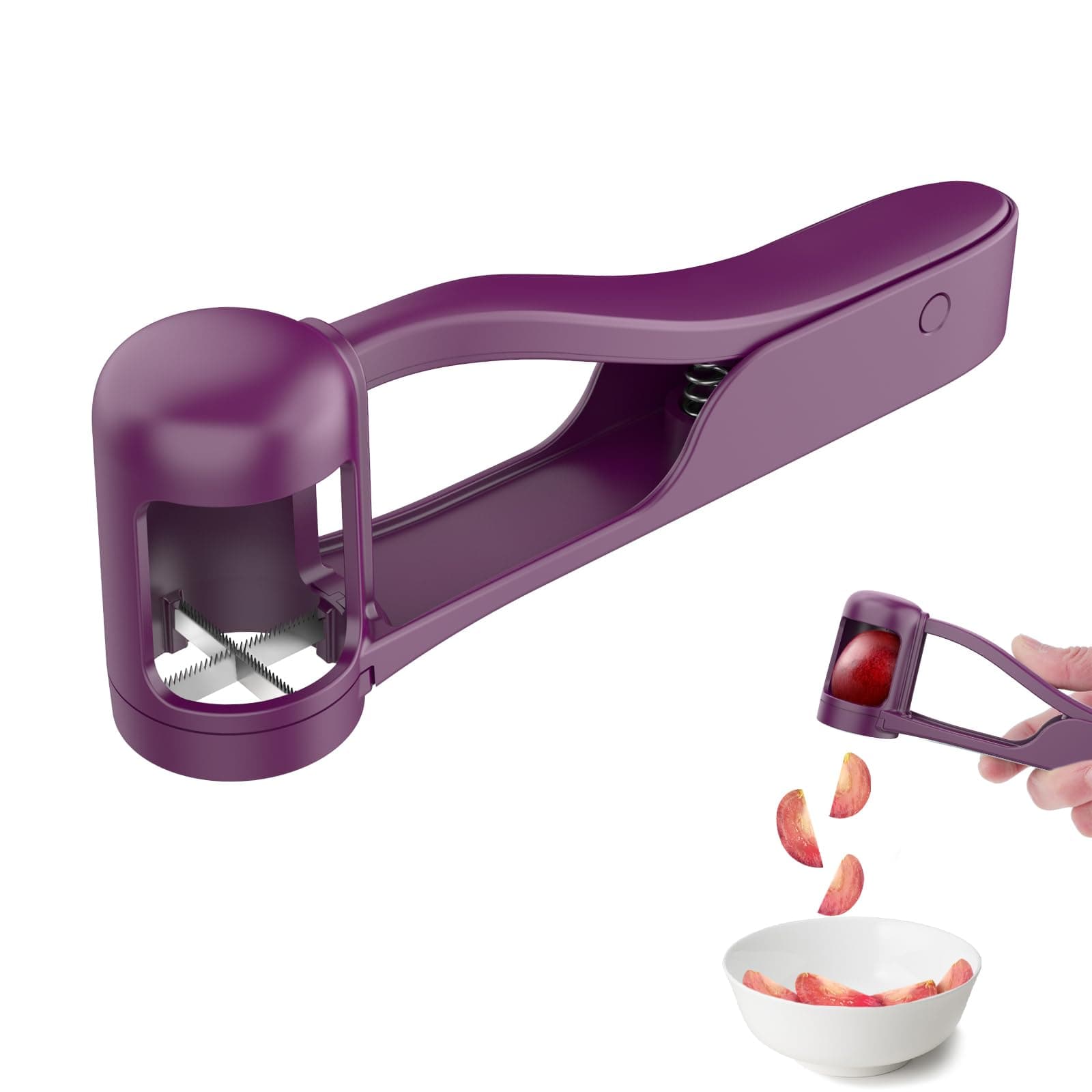 Luvan Grape Cutter for Toddlers Food,Grape Slicer for Toddlers Food Cutter Tool 1-3 Cherry Strawberry Sandwich Cutter for Kids Food Lunch Accessories,Kitchen Gadget Grape Quarter