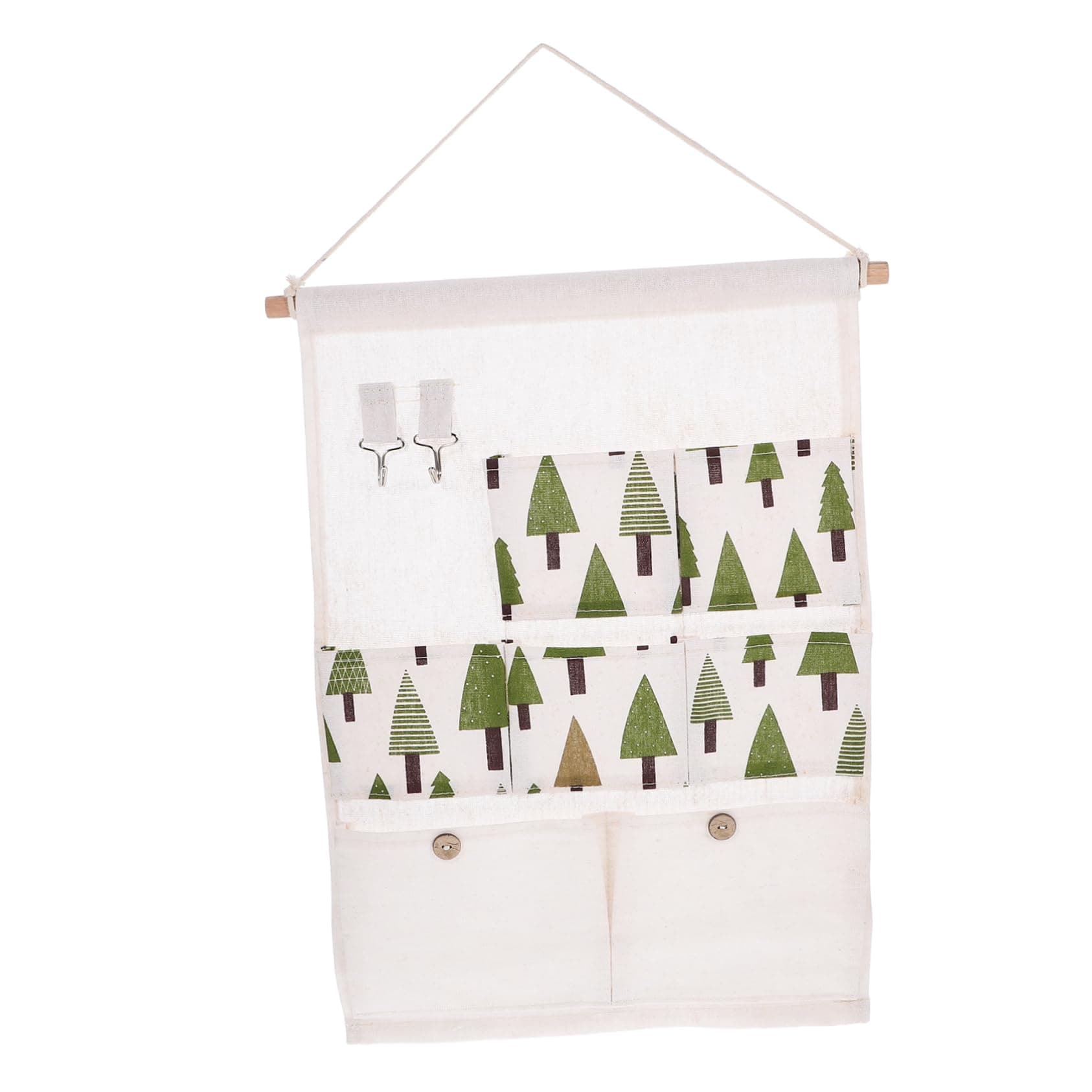 EXQUIMEUBLE Over the Door Storage Bags Multi Pocket Wall Storage Organizer with Bar for Closet Bedroom Nursery and Room Random Color