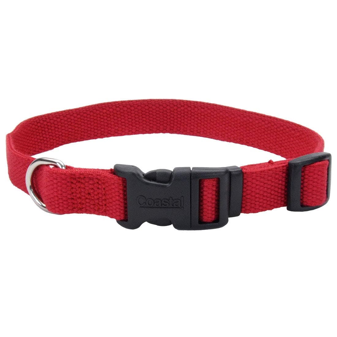 Coastal Pet - New Earth Soy - Adjustable Dog Collar, Cranberry, 5/8" x 08"-12"