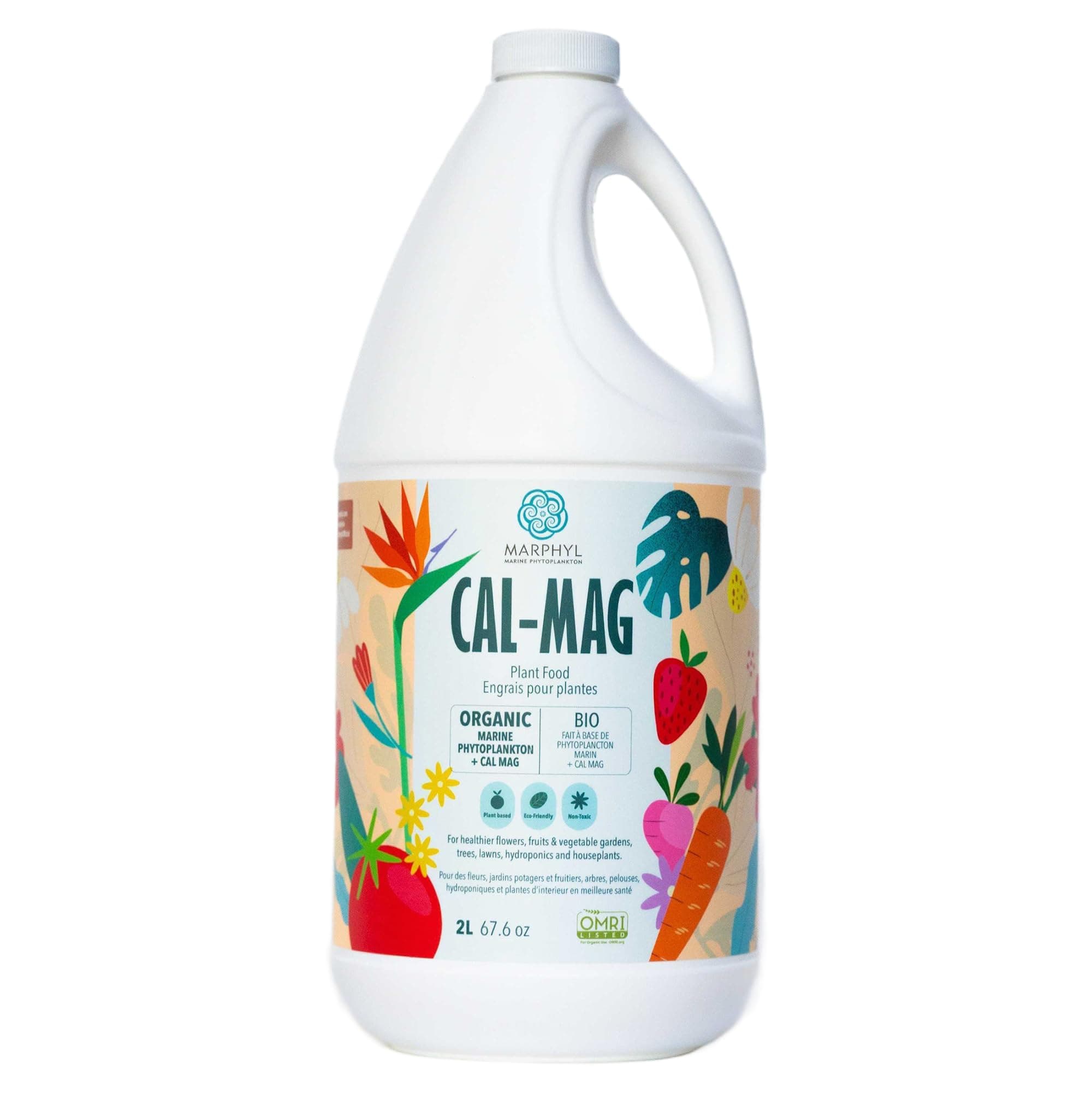 MARPHYL Organic Cal-Mag Liquid Fertilizer – Calcium & Magnesium Supplement to Correct Plant Deficiencies, Supports Strong Growth for Garden Flowers, Vegetables, Succulents & Hydroponics