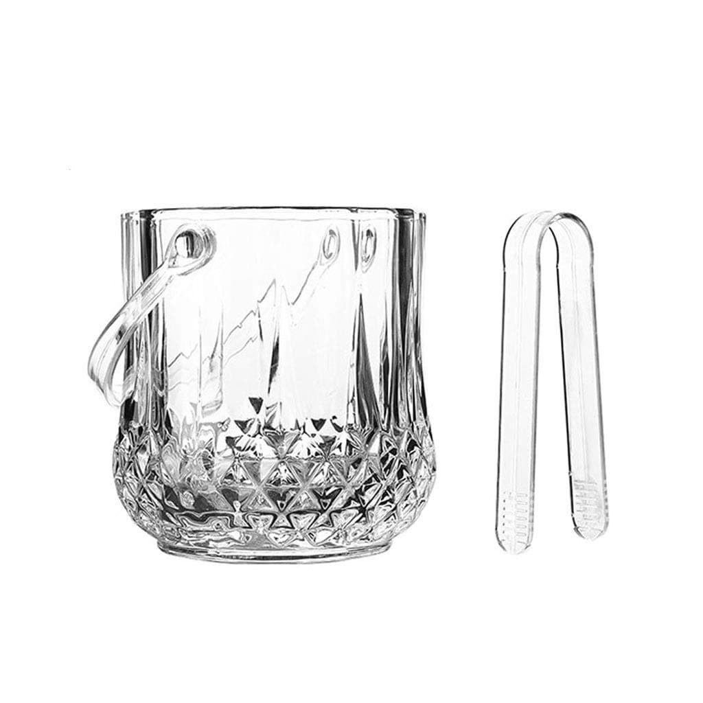 Ice Bucket Ice Bucket Restaurant Home Beverage Ice Bucket Storage Bucket Bar Cocktail Beer Ice Bucket Glass KTV Red Wine Thickened Ice Bucket Wine Bucket