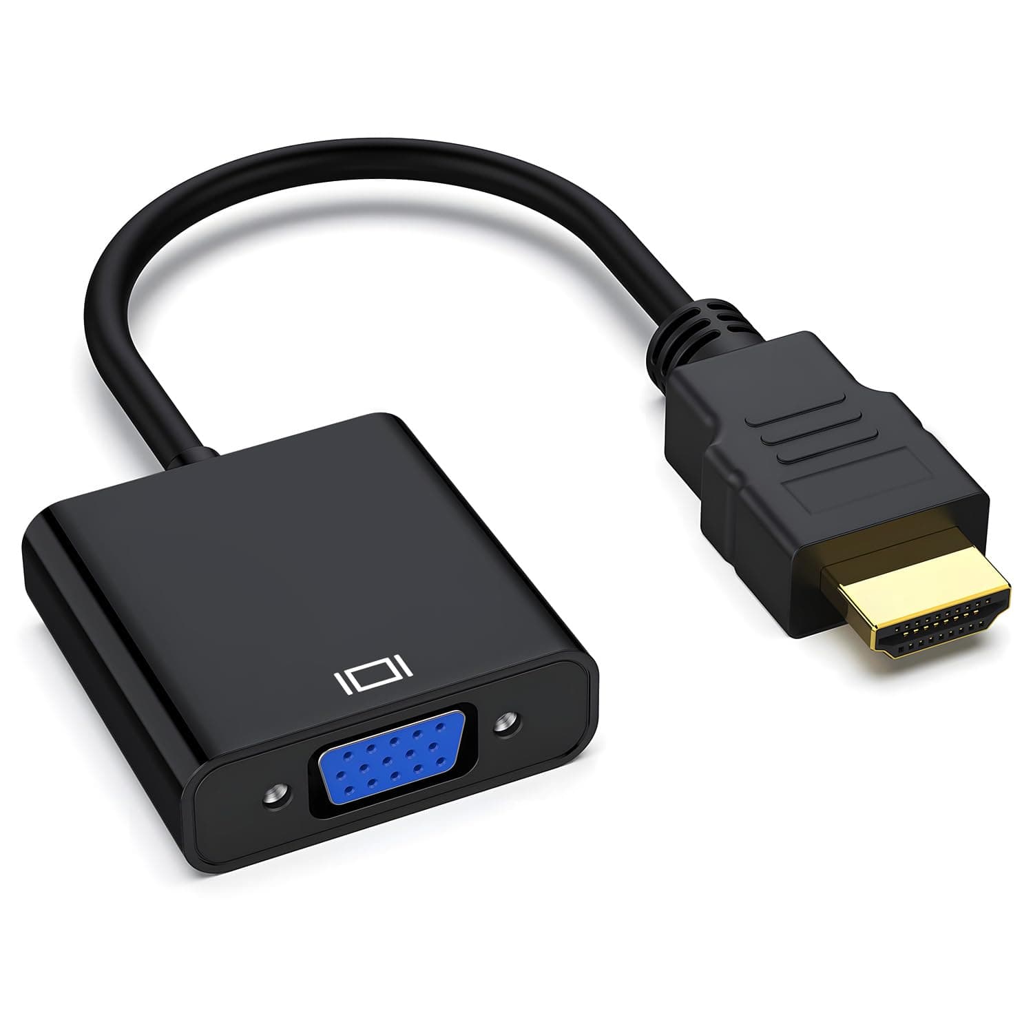 VGA to HDMI Adapter, Dual Standards, Full HD 1080P for Laptop, Monitor, Projector, Plug and Play, Multi-Device Support, Abrasion Resistant (HDMI to VGA Adapter)