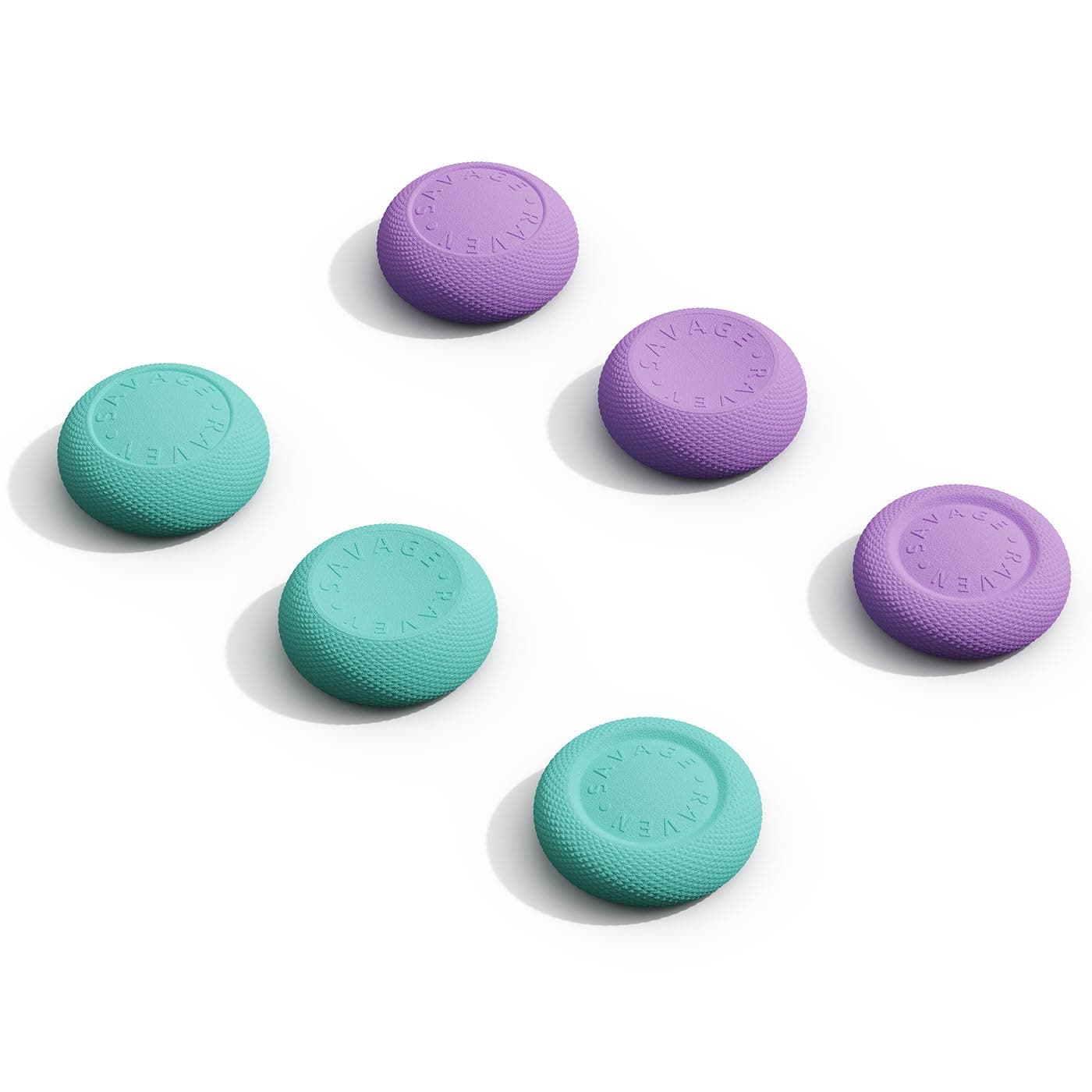 Savage Raven by Skull & Co.Thumb Grips Joystick Cap Analog Stick Cover for Nintendo Switch 2 Joy-Con - Light Purple/Light Green, 3 Pairs (6pcs)