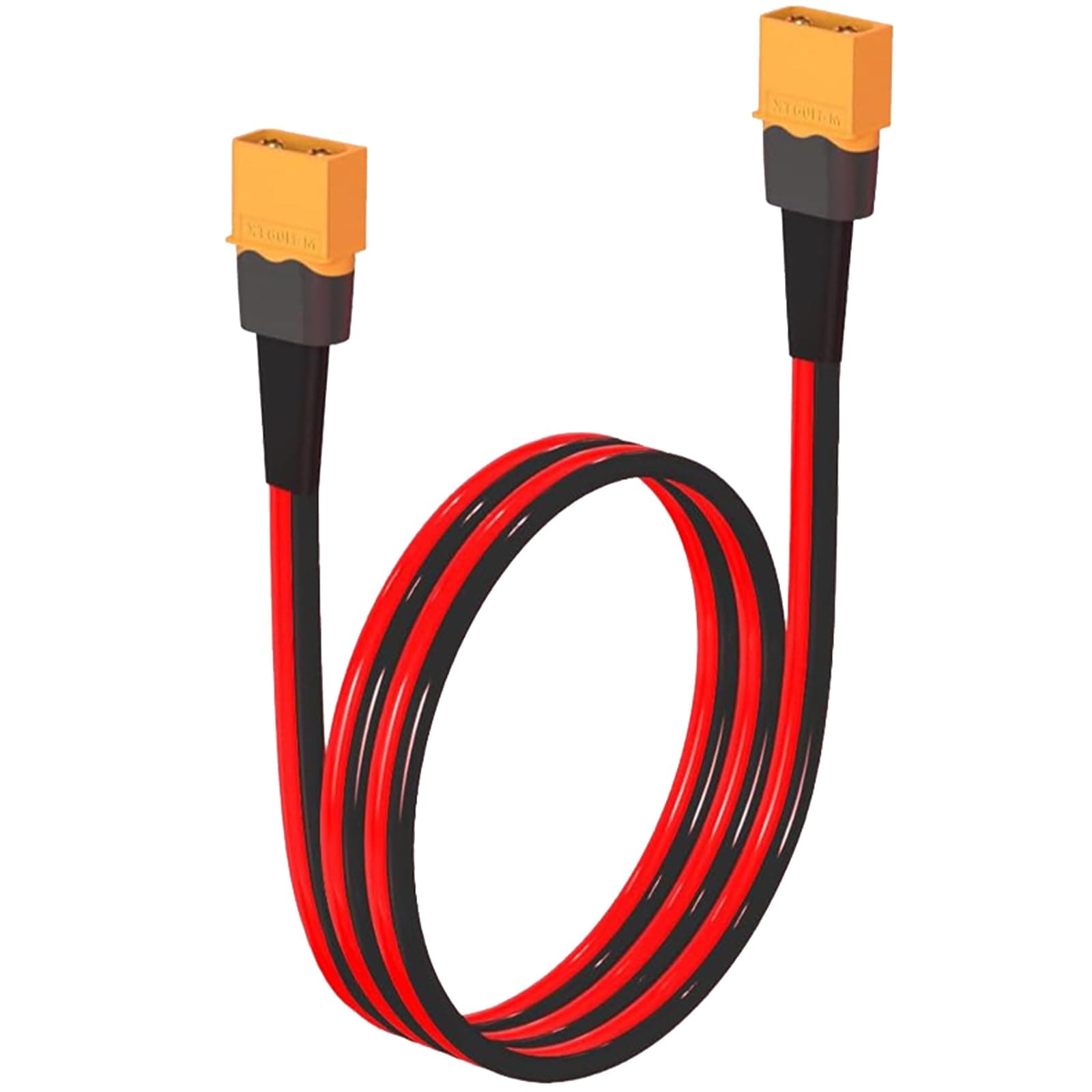 2ft-50ft XT60 Extension Cable 12AWG Male to Male Connectors Cord Wire for Solar Battery Packs Remote Controlled Toy Energy Storage Wire