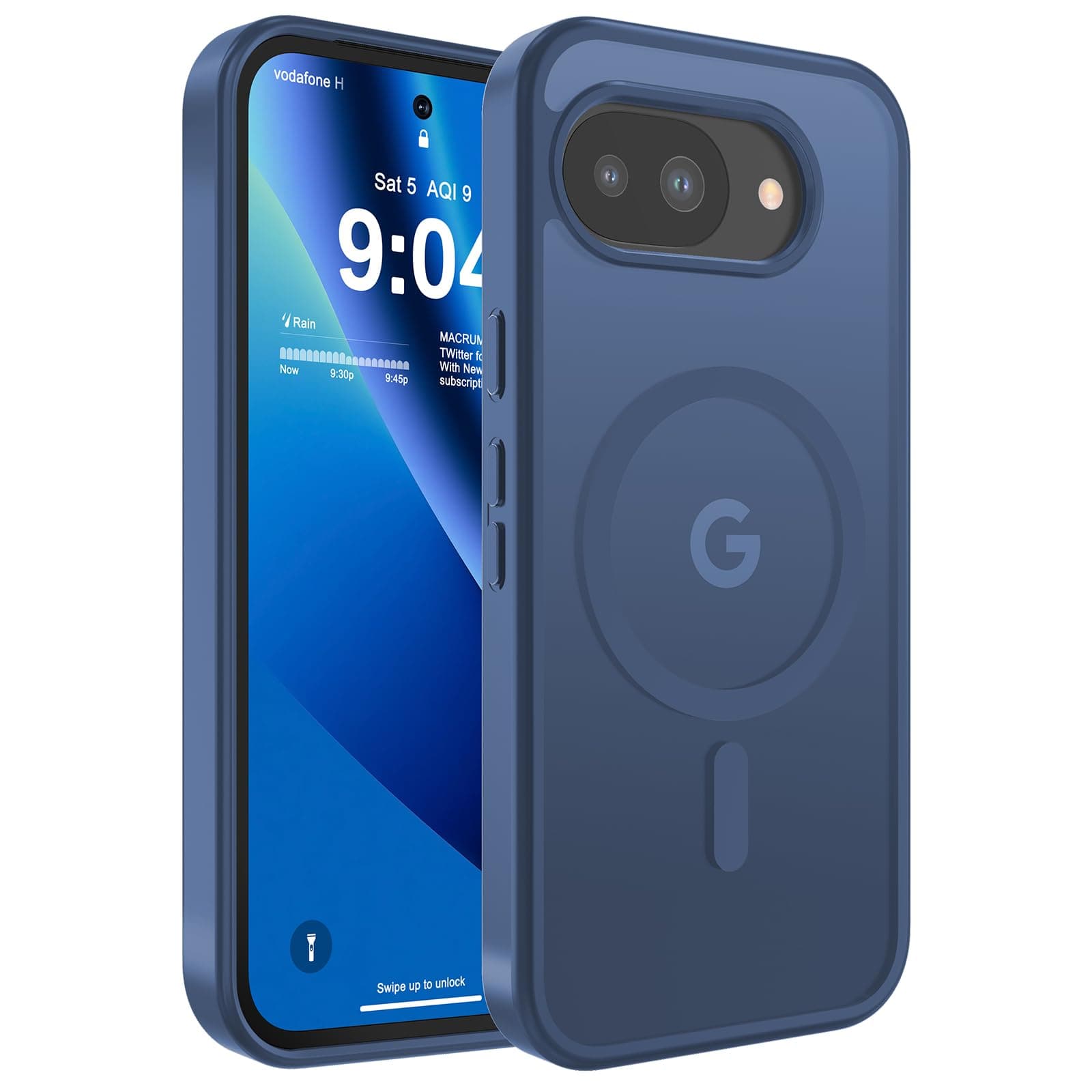 WRJ Magnetic Matte Case for Google Pixel 9 Pro XL 6.8-Inch, Blue