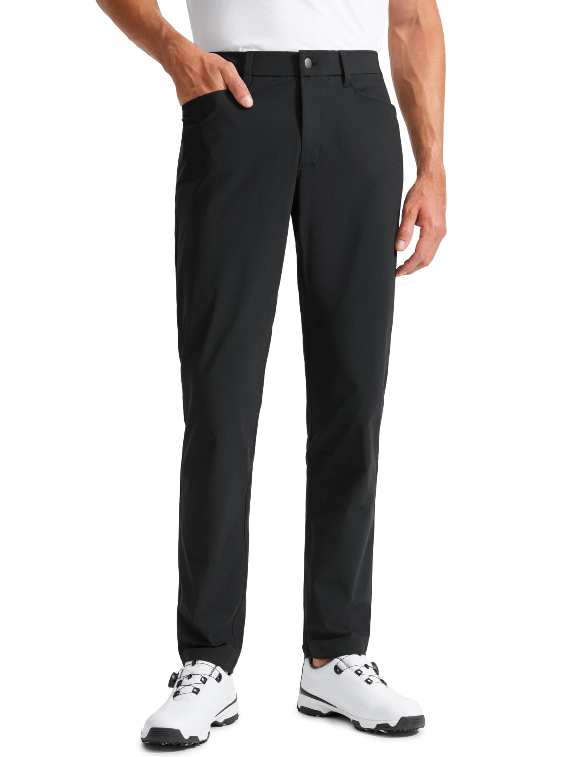 CRZ YOGA All Day Comfy 5-Pocket Golf Pants 32" Black 33W x 32L