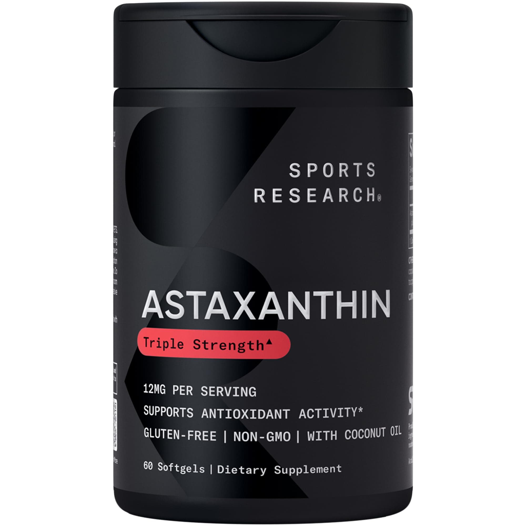 Sports Research® Icelandic Astaxanthin 12mg w/Coconut Oil, 60 Softgels