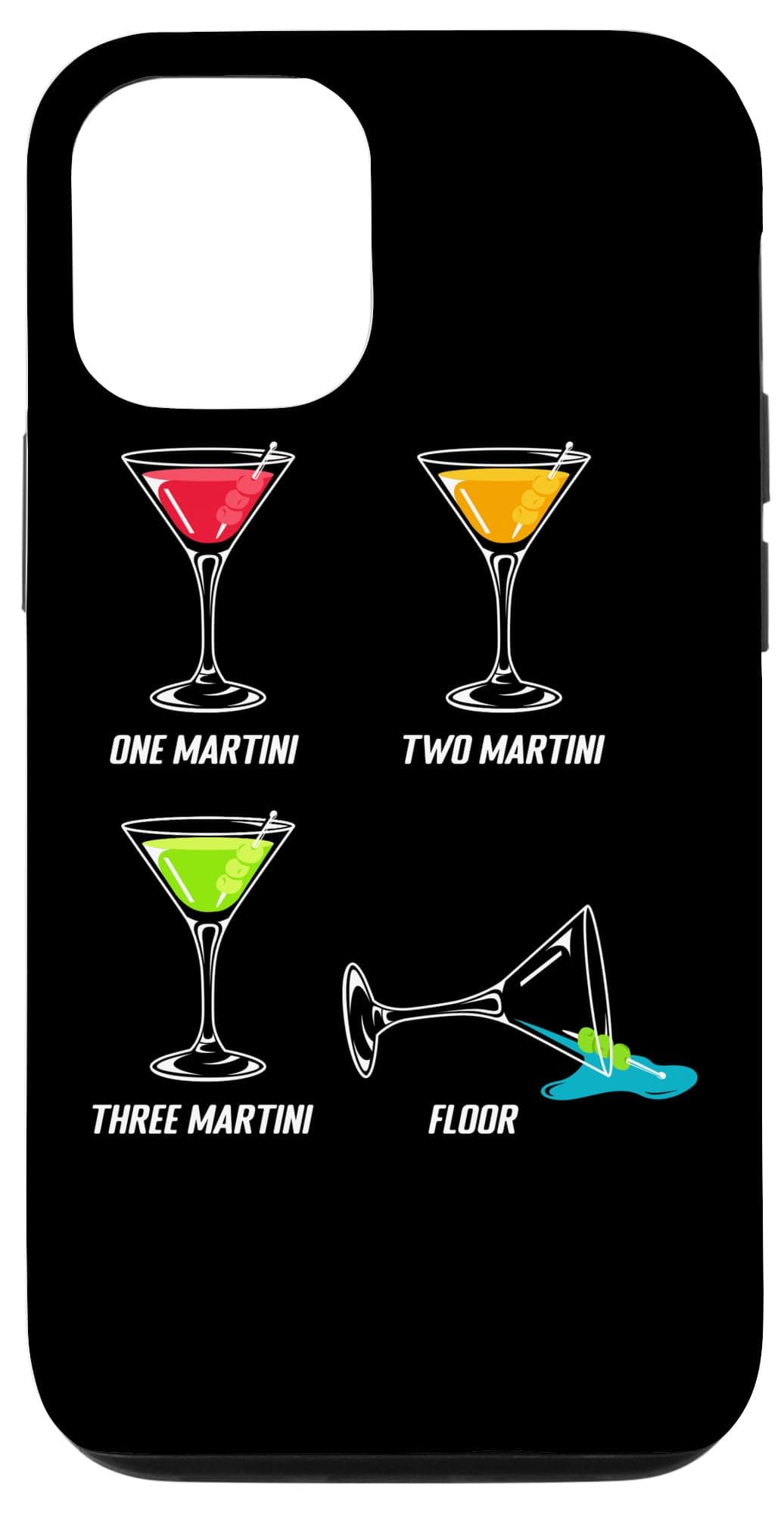 One Two Three Martini Floor for Martini Lovers Case for iPhone 12/12 Pro