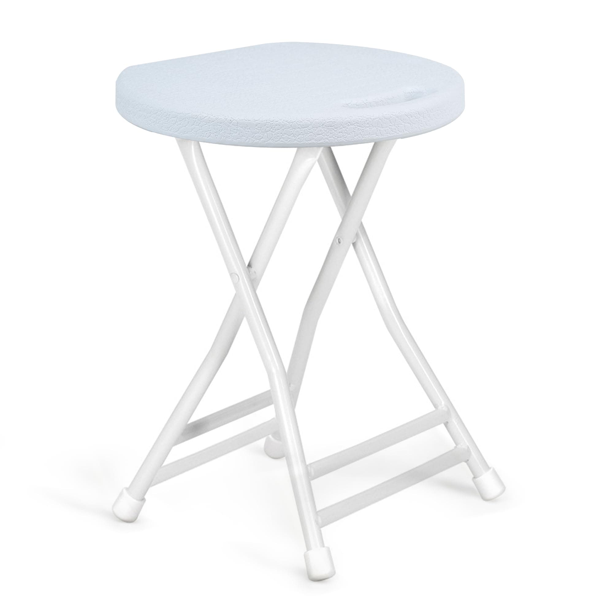 COOZMENT Folding Stool with Handle, Folding Chair,Folding Bar Stool with Non-Slip Feet,600 lbs Capacity,Indoor and Outdoor Foldable Stool for Adults(13"×11.5"×18")