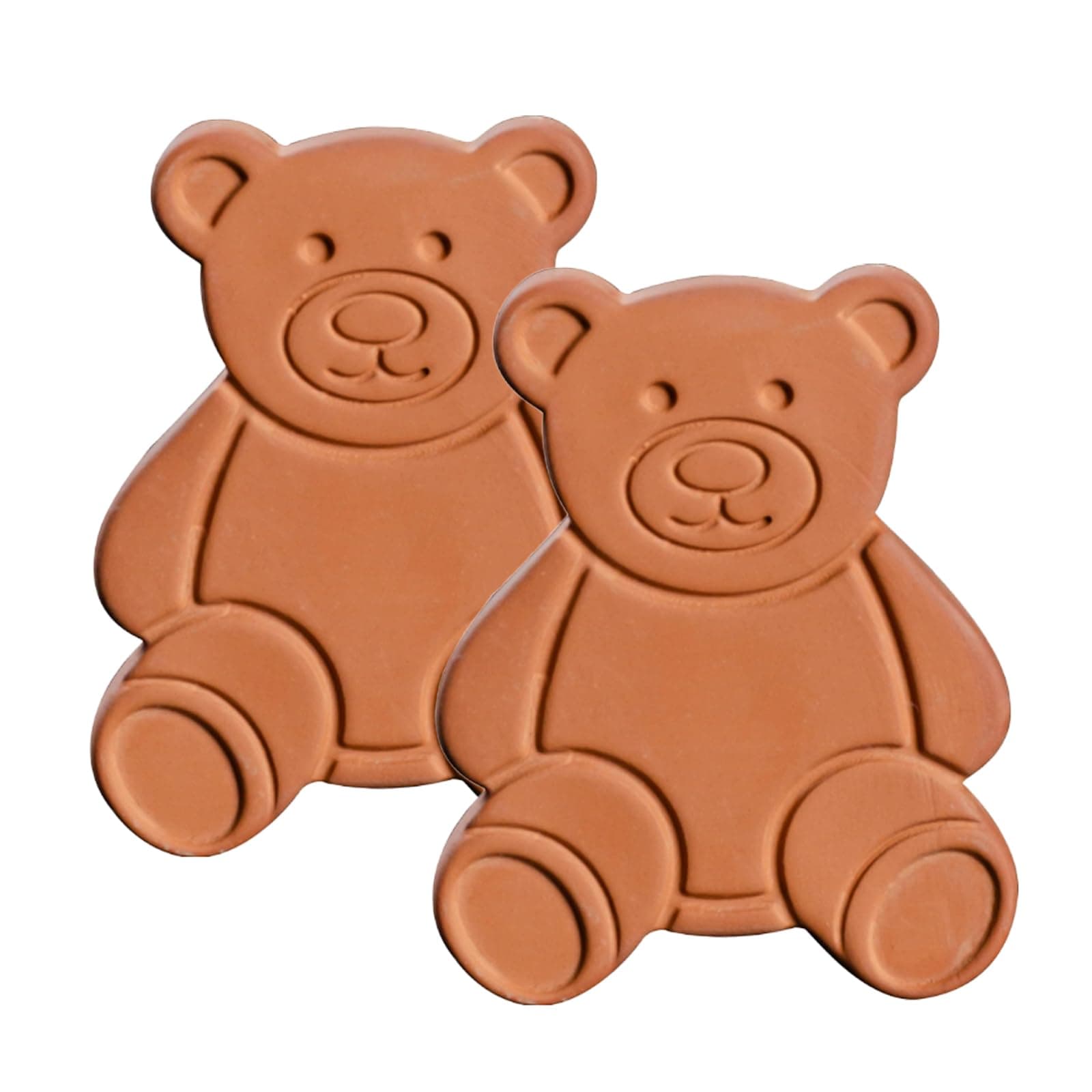 Brown Sugar Saver, 2PCS Reusable Terracotta Brown Sugar Keeper Terra Cotta Softener Container Disc for Food Storage Containers (Bear)