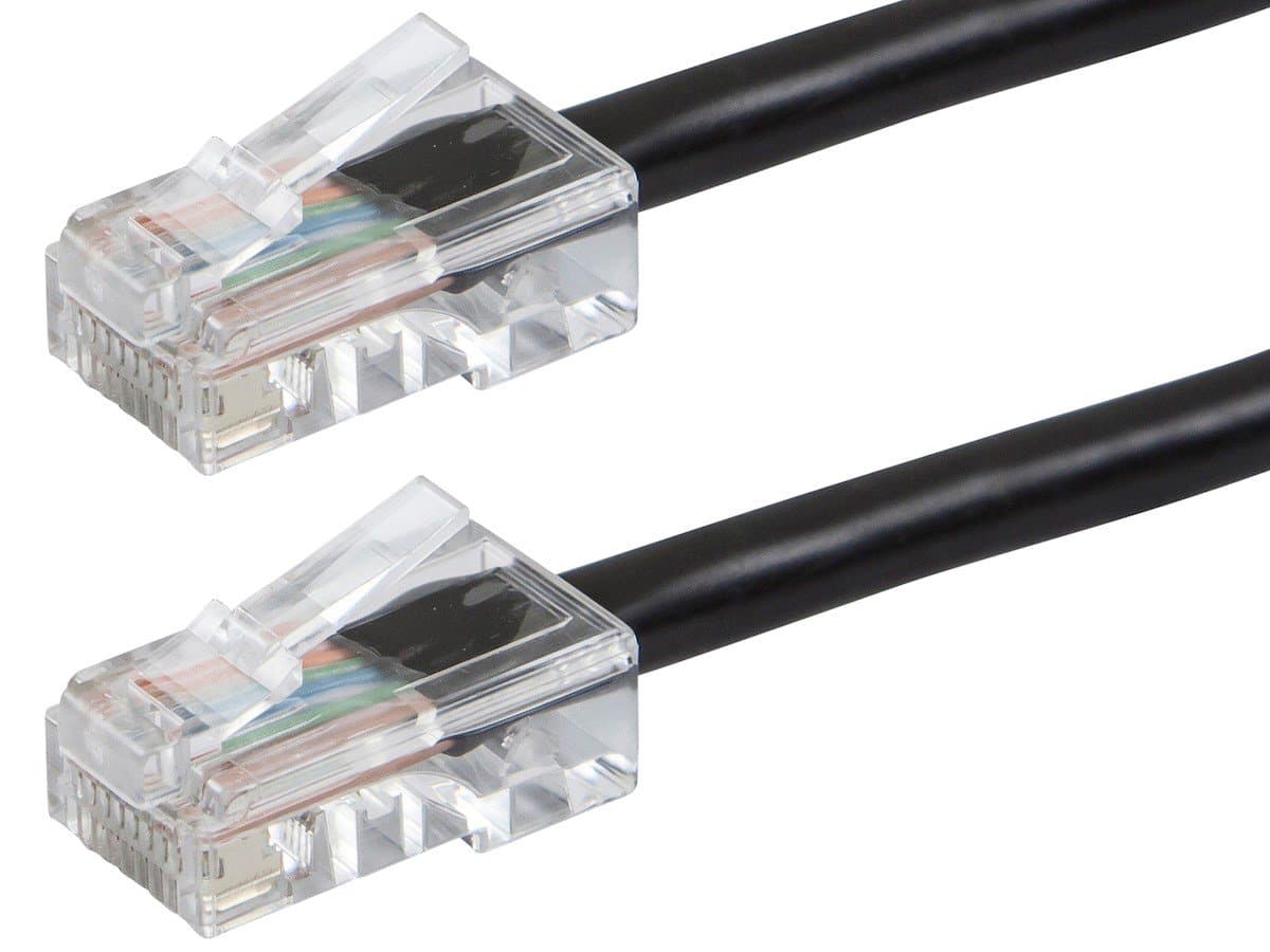 Buhbo 6Ft Cat6 UTP Ethernet Network Non Booted Cable (24-Pack), Black
