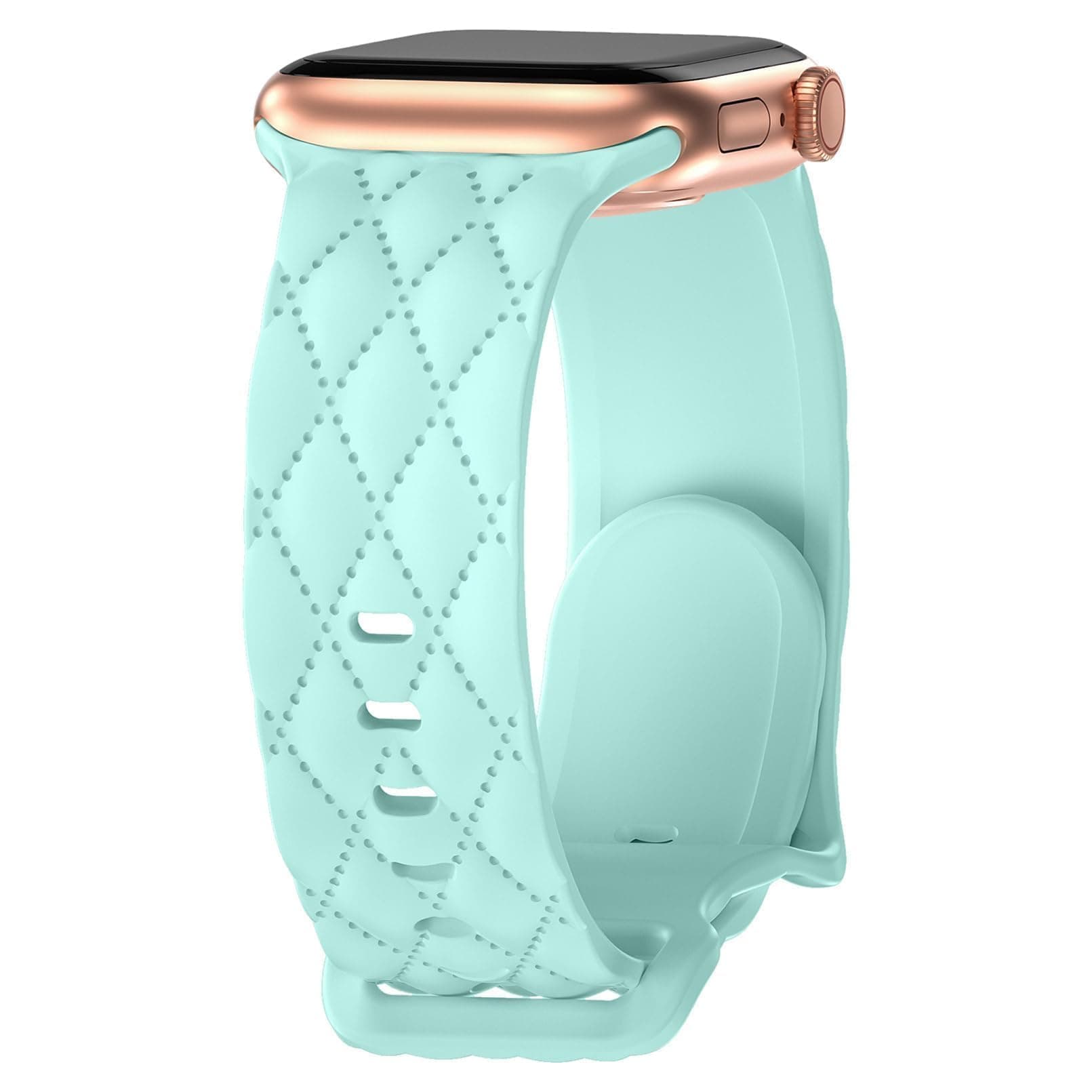Silicone Band for Apple Watch Strap 40mm 41mm 38mm 44mm 45mm 46mm 49mm 42mm Women,Designer Checkered Engraved Sport Strap Bracelet for iWatch Series 10/9/8/7/Ultra/SE/6/5/4/3/SE/Ultra/2