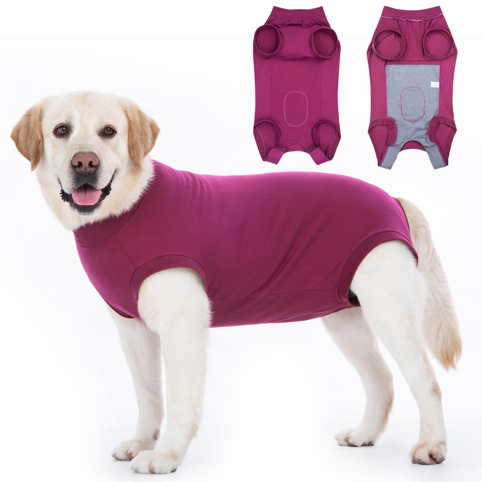 Axcimond Dog Recovery Suit Dog Onesie After Surgery Female Male Small Medium Large Dogs Surgical Recovery Suit Doggie Onesie Prevent Licking Spay Suits Chien Post Operation Dog Cone Collar Alternative