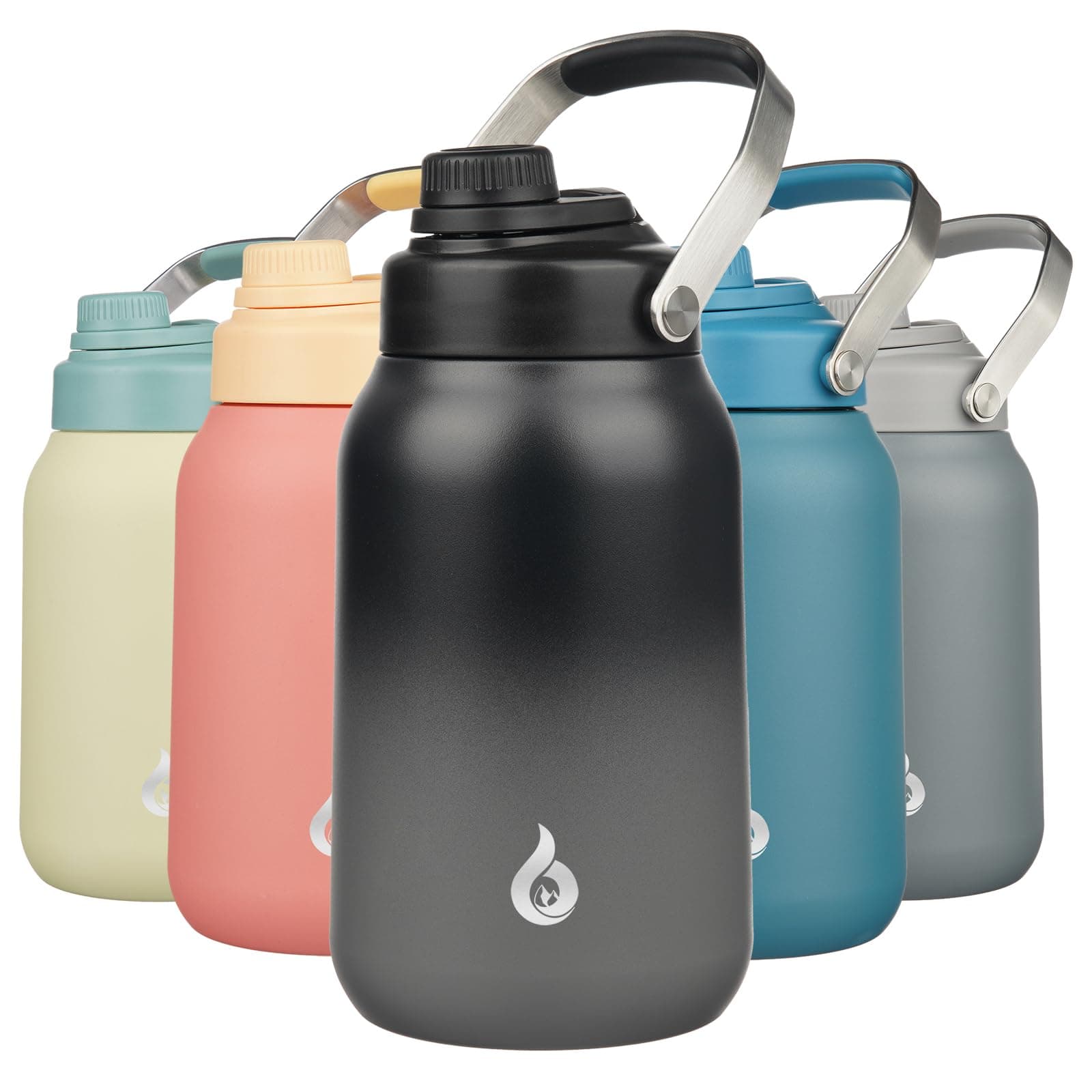BJPKPK 64oz Insulated Water Bottle, Half Gallon Stainless Steel Water Jug