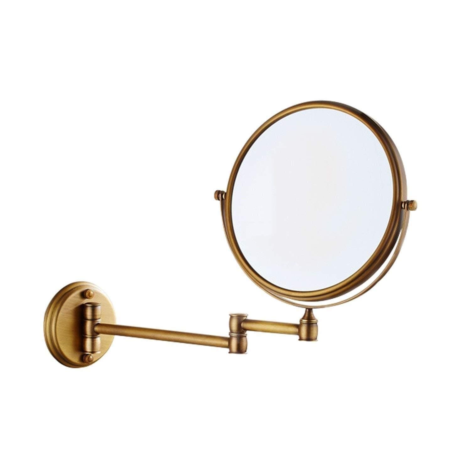 Makeup Mirror Folding Vanity Mirror Bathroom Beauty Mirror Wall Hanging Telescopic 8 Inch Makeup Mirror