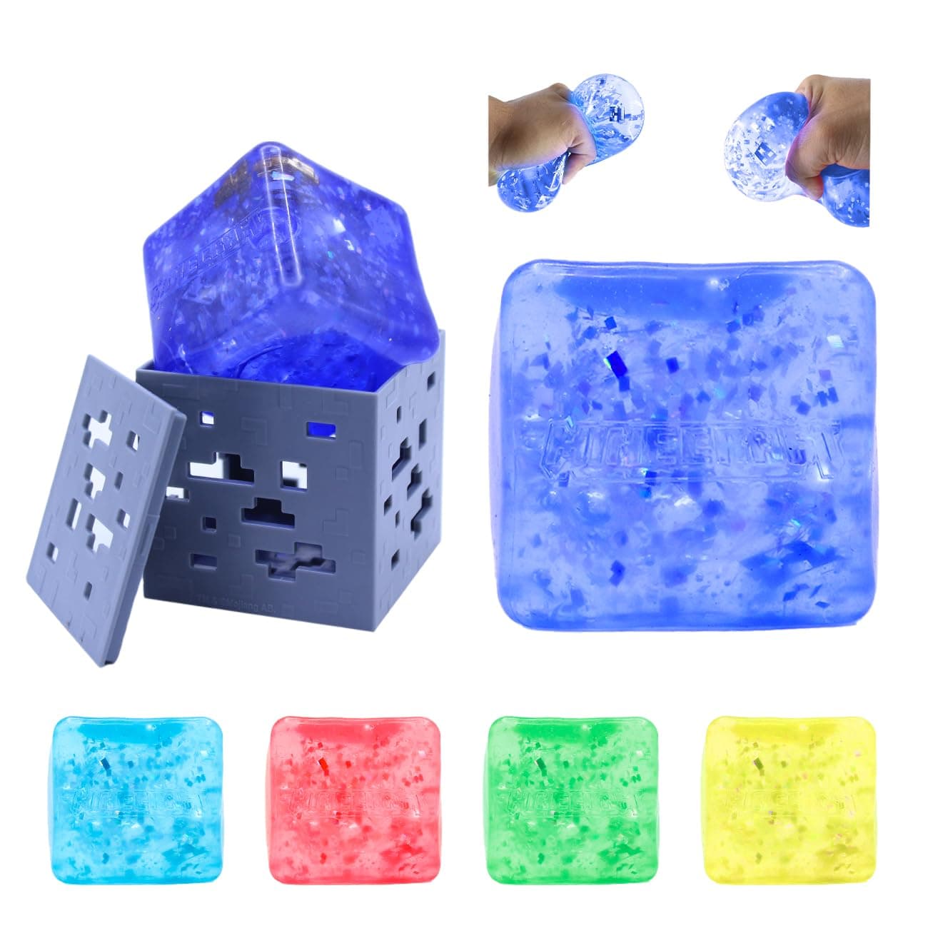 Minecraft Jelly Cube Fidget Toy 5 Colors - 2.25 Inches