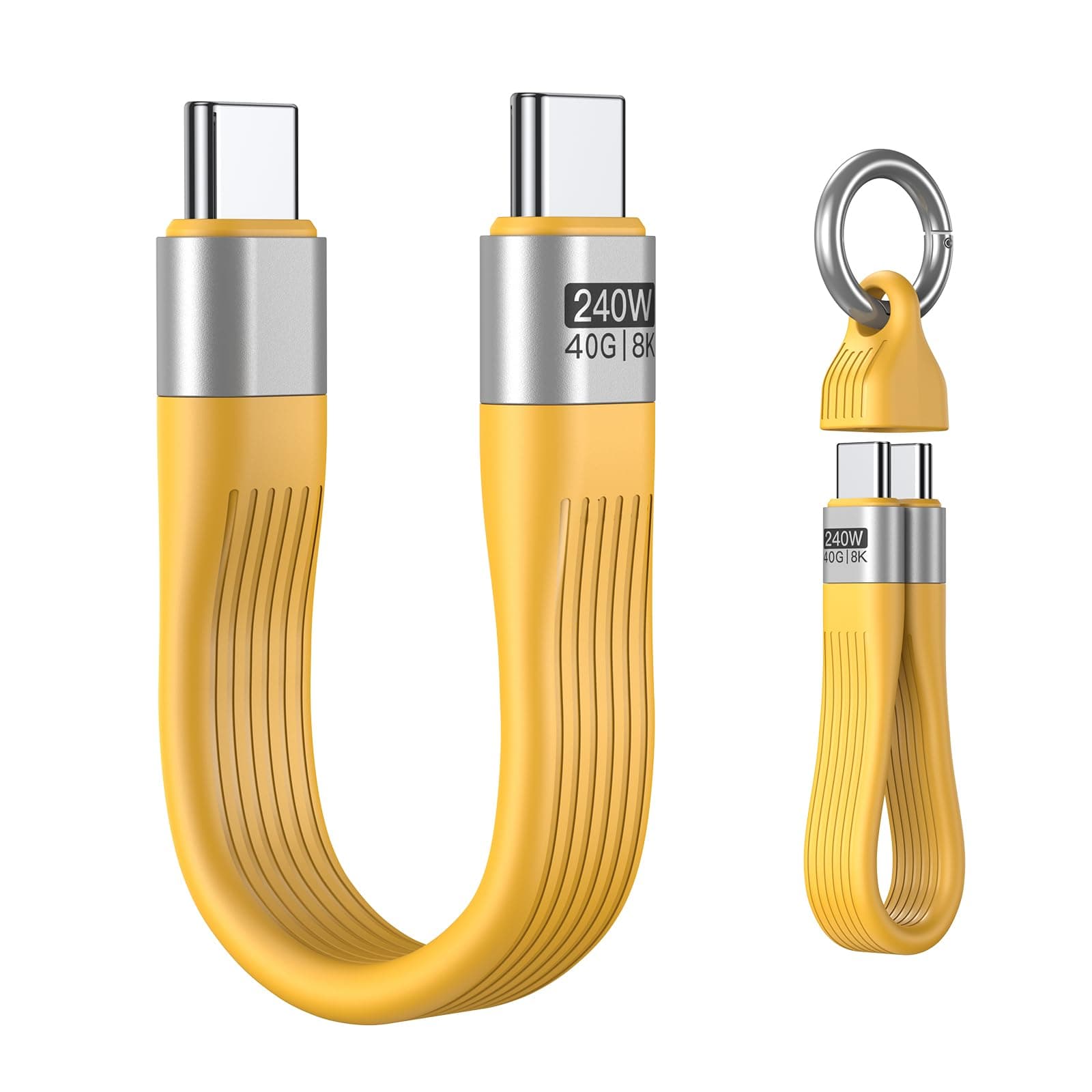 VAFOTON PD 240W Short USB C Cable/USB 4.0 USB C Short Cable/40Gbps Transfer