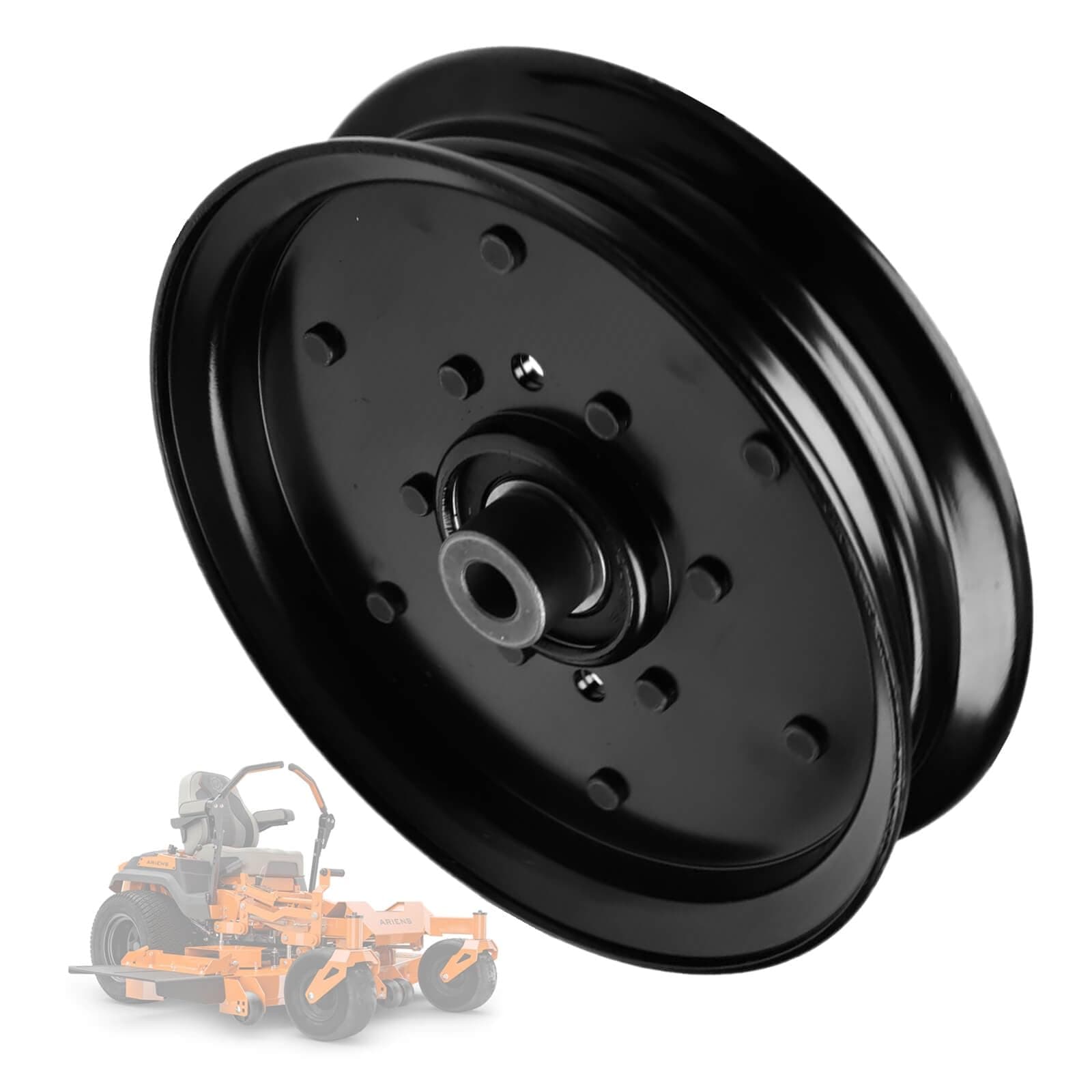 Flat Idler Pulley 5" x 0.75, Replaces 07351200, Compatible with Ariens Apex 60/52/48, Zenith 60/52 & Gravely ZT HD, Z-Stance, Pro-Walk, Pro-Turn, Pro-Stance, Compact-Pro