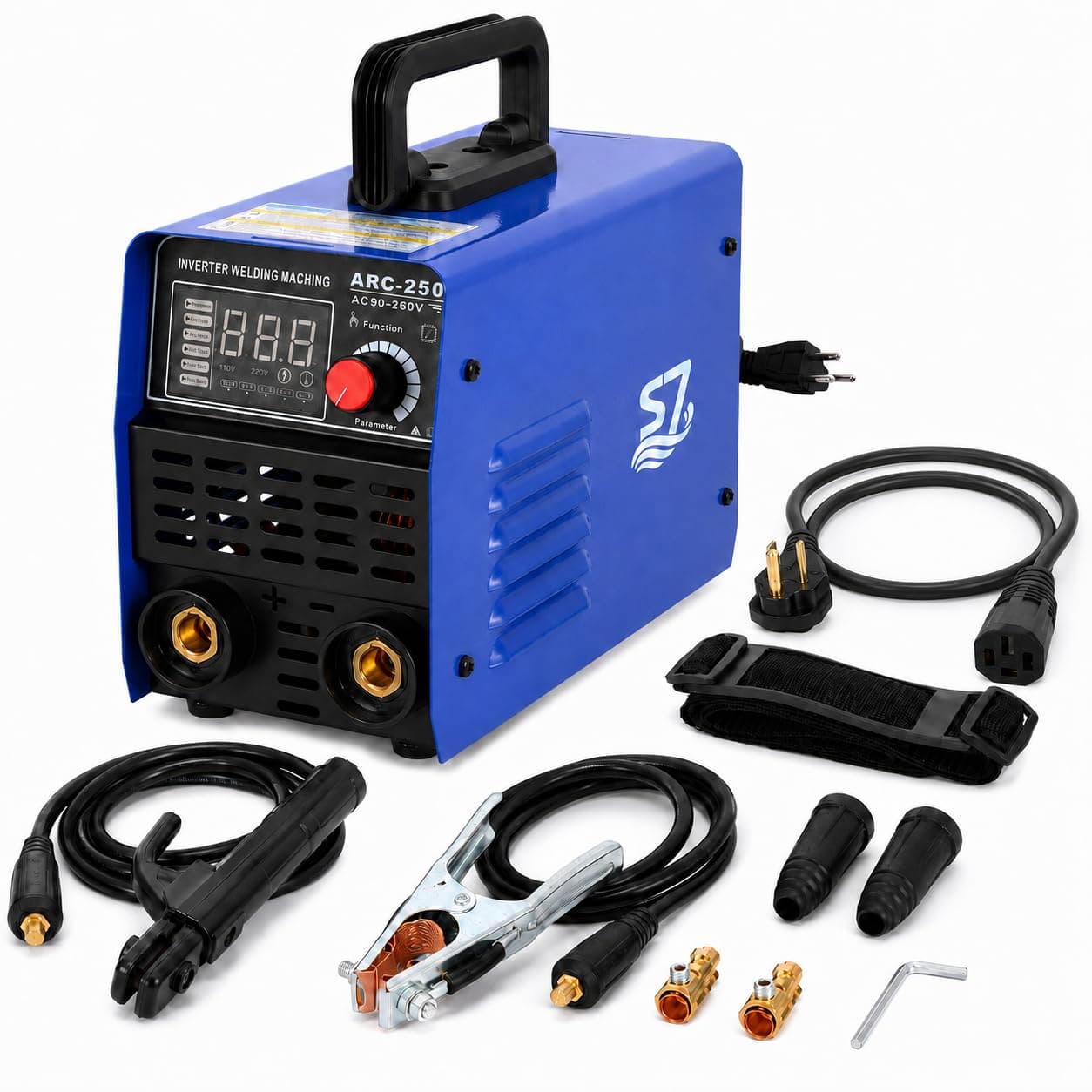 250A Stick Welder,110V/220V Portable IGBT Inverter ARC Welder with Hot Start Arc Force Anti-Stick, Digital Display Welder