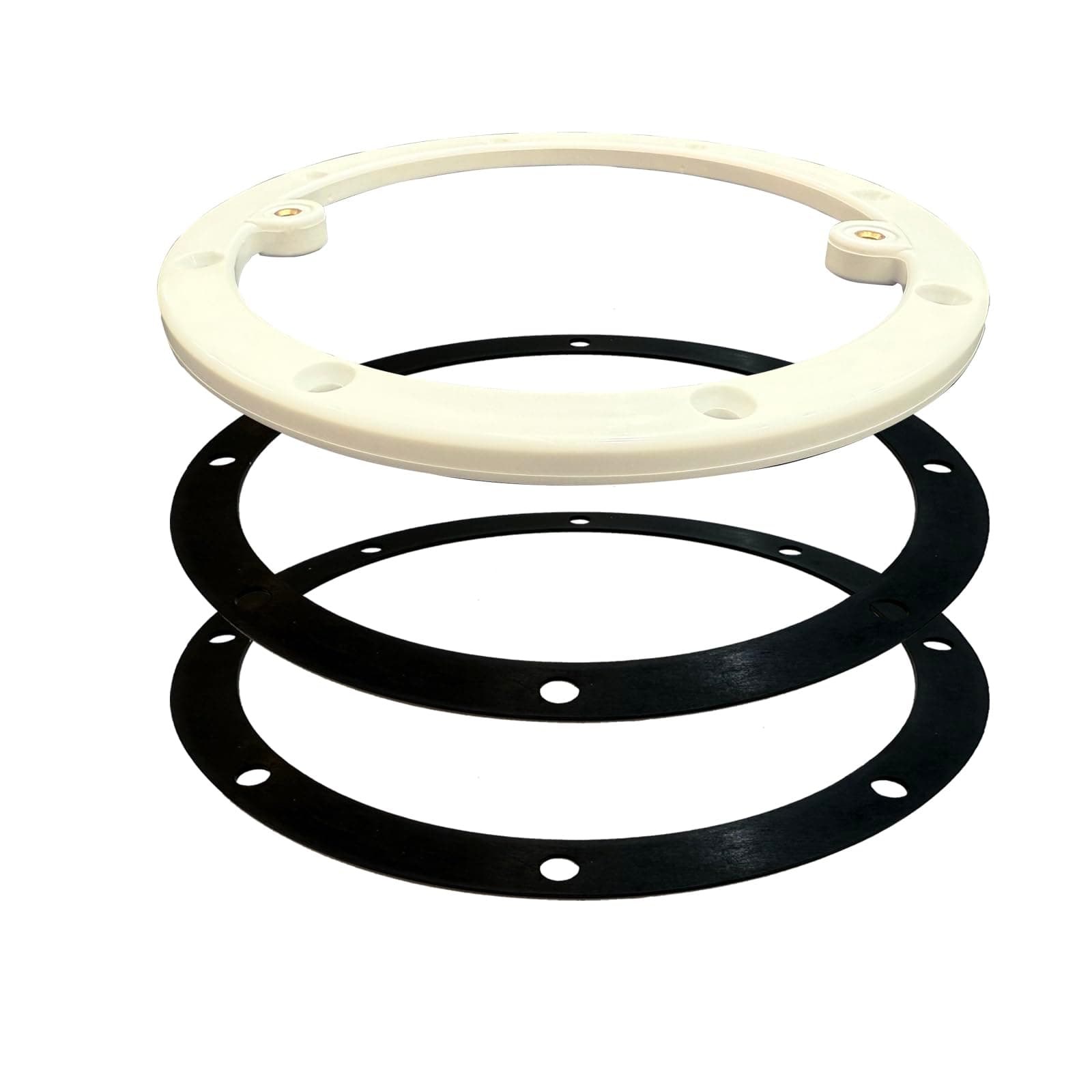 GOETAS WG1048B 7 7/8" Drain Ring & Main Drain Securing Frame & SP1048D Gasket Compatible with Hyawar Out Suction Outlet Drain Ring & Gasket(White 1PACK)