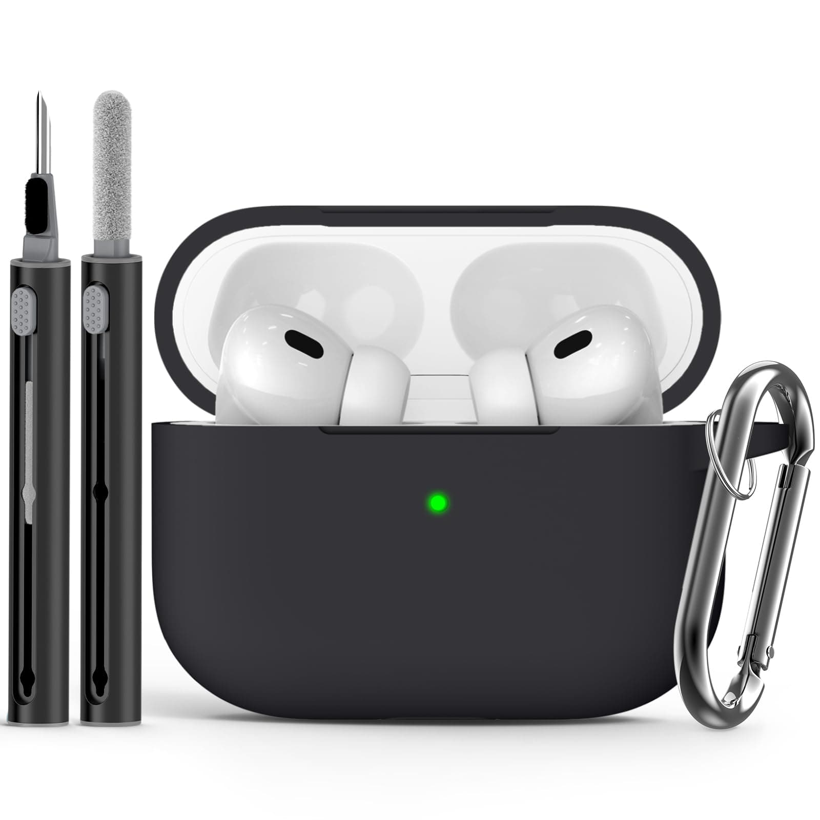 Ljusmicker for AirPods Pro Case Cover with Cleaner Kit,Black