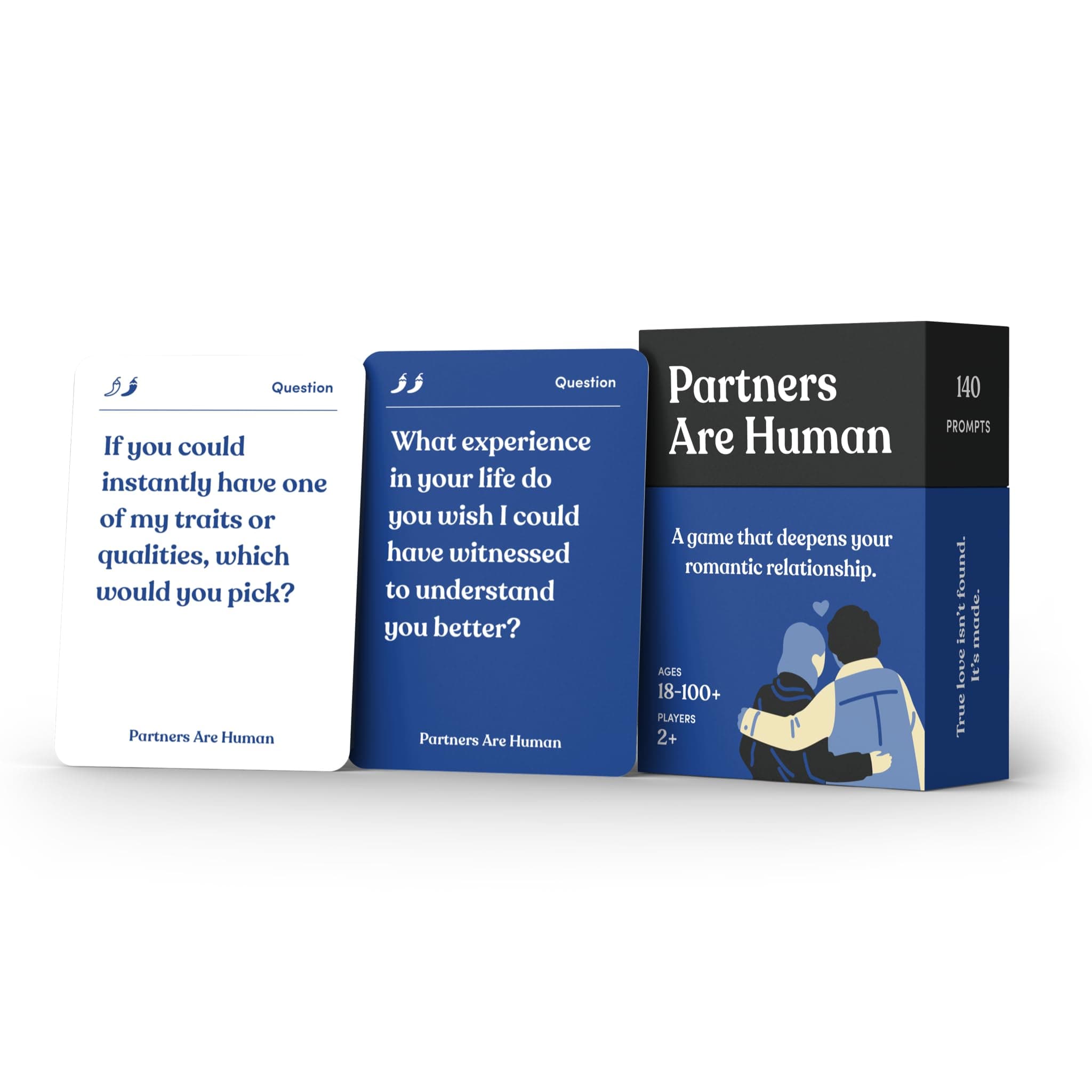 Partners are Human Conversation Cards for Couples, Bonding Game,140 Cards