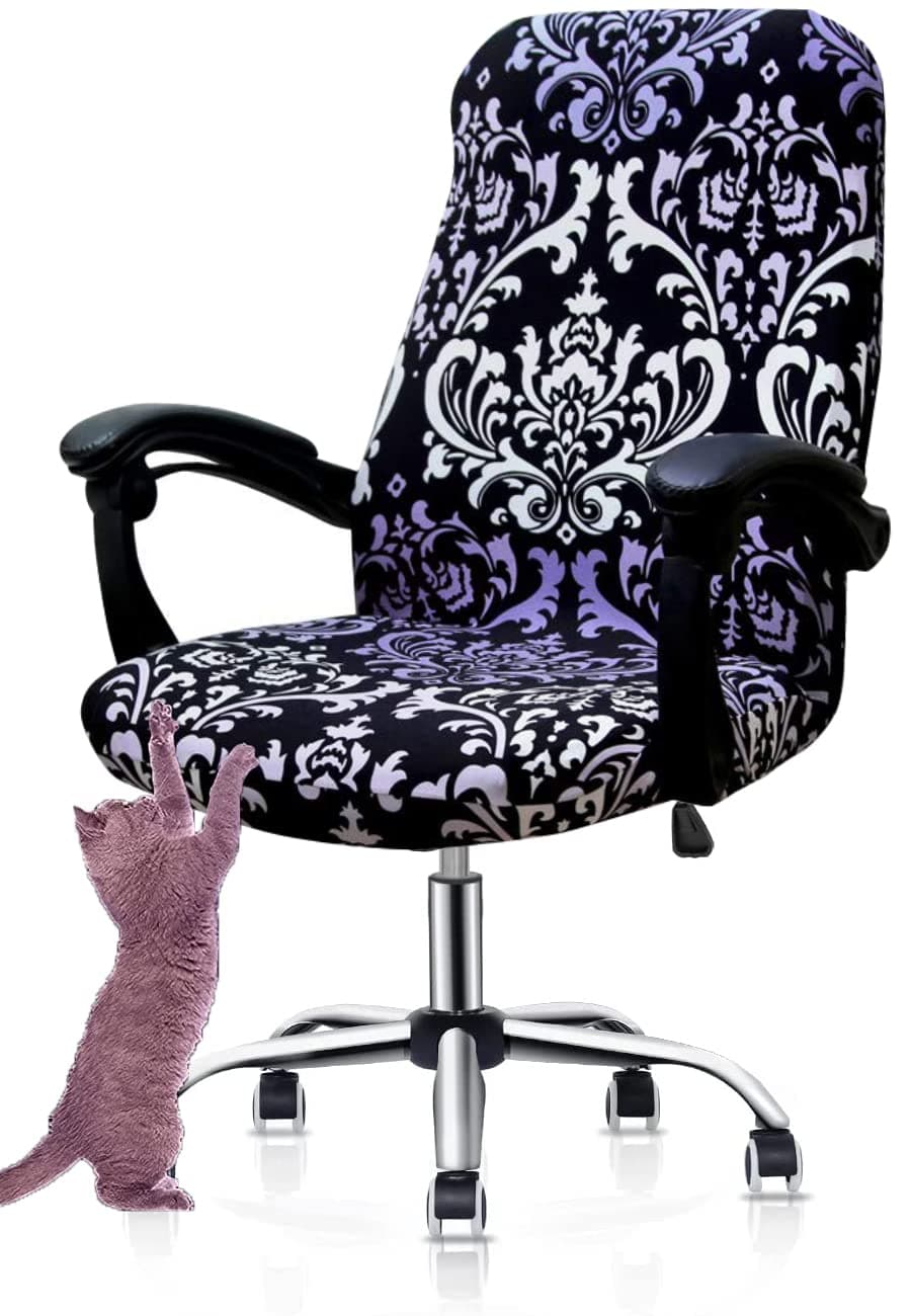 Deisy Dee Computer Office Chair Covers for Stretch Rotating Mid Back Chair Slipcovers Cover ONLY Chair Covers C162 (C)
