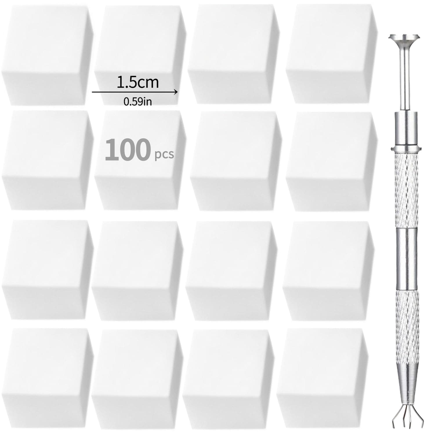 Finger Secret Nail Sponges Set for Ombre Gel (WhiteSponge-A, 1SET)
