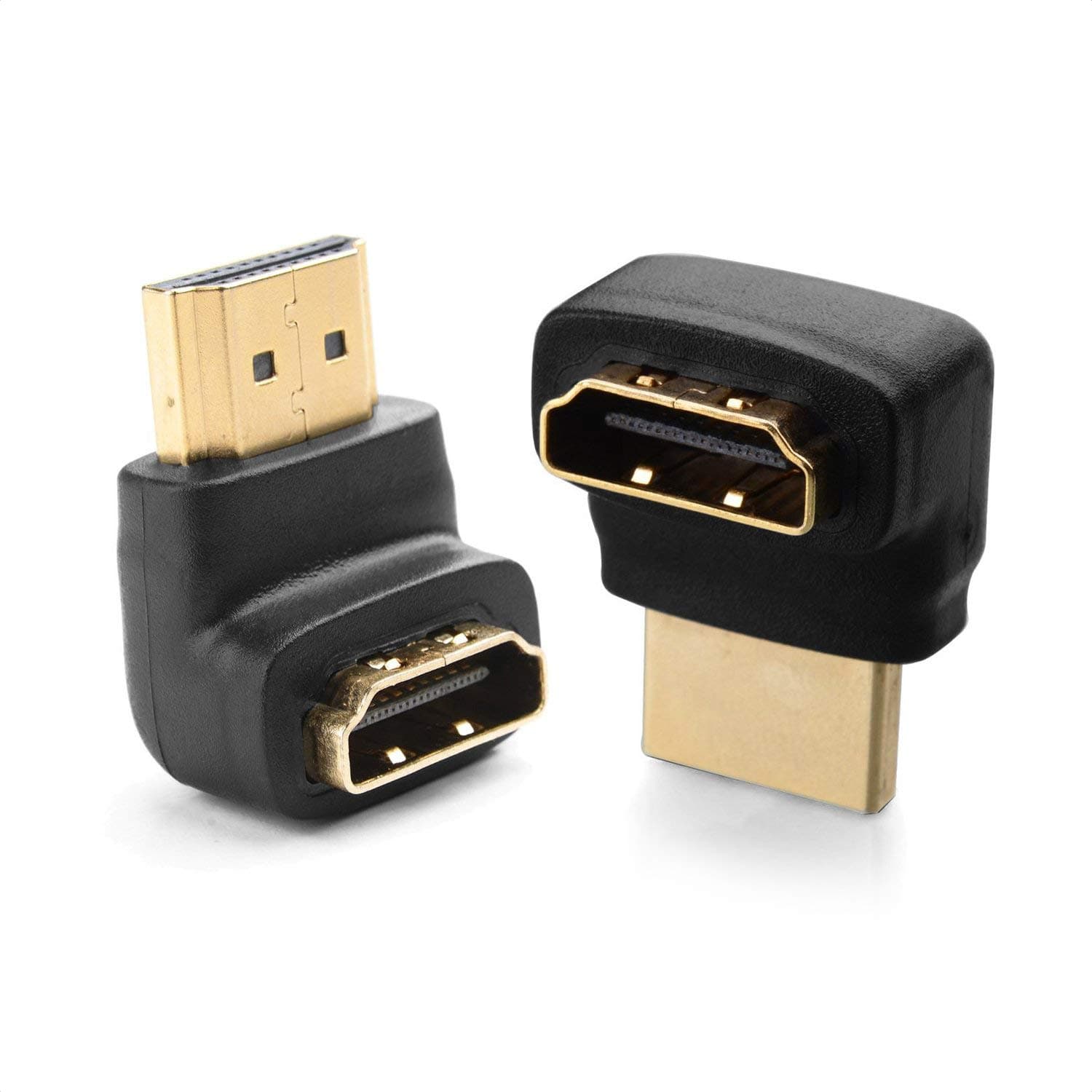 Cable Matters Combo-Pack 4K Right Angle HDMI Adapter, 90/270 Degree, HDR