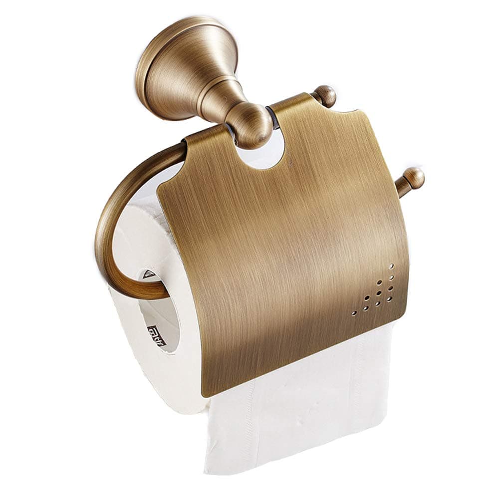 Kaxich Retro Toilet Roll Holder Bathroom Accessories Solid Brass Tissue Paper Holder Paper Rack Wall Mounted for WC