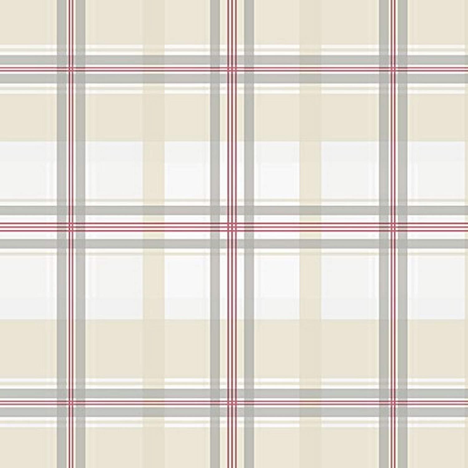Manhattan Comfort NWKE29913 Portsmouth Plaid Textured Wallpaper, Red