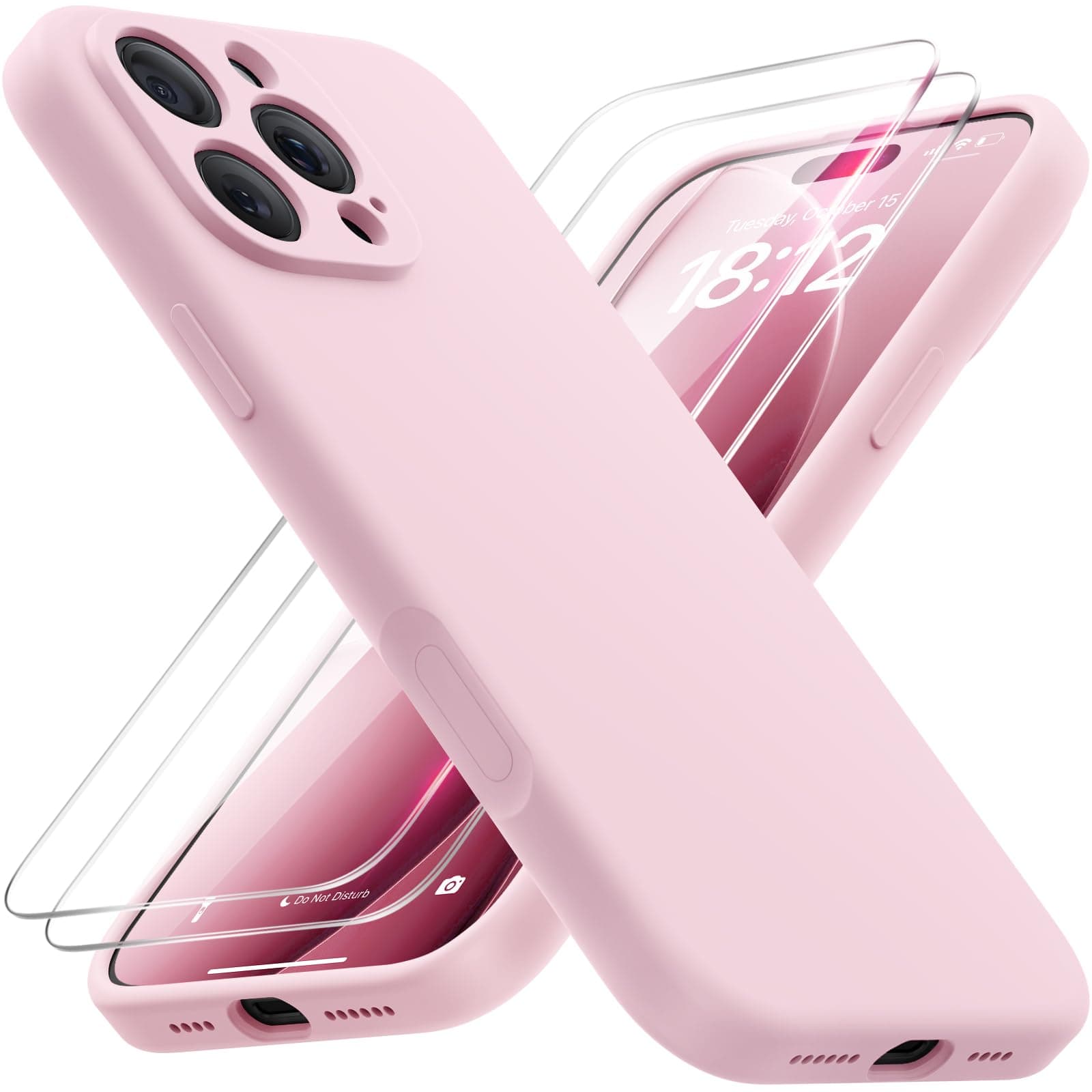 FlyReal Magnetic for iPhone 16 Pro Max Case, 6.9", Chalk Pink