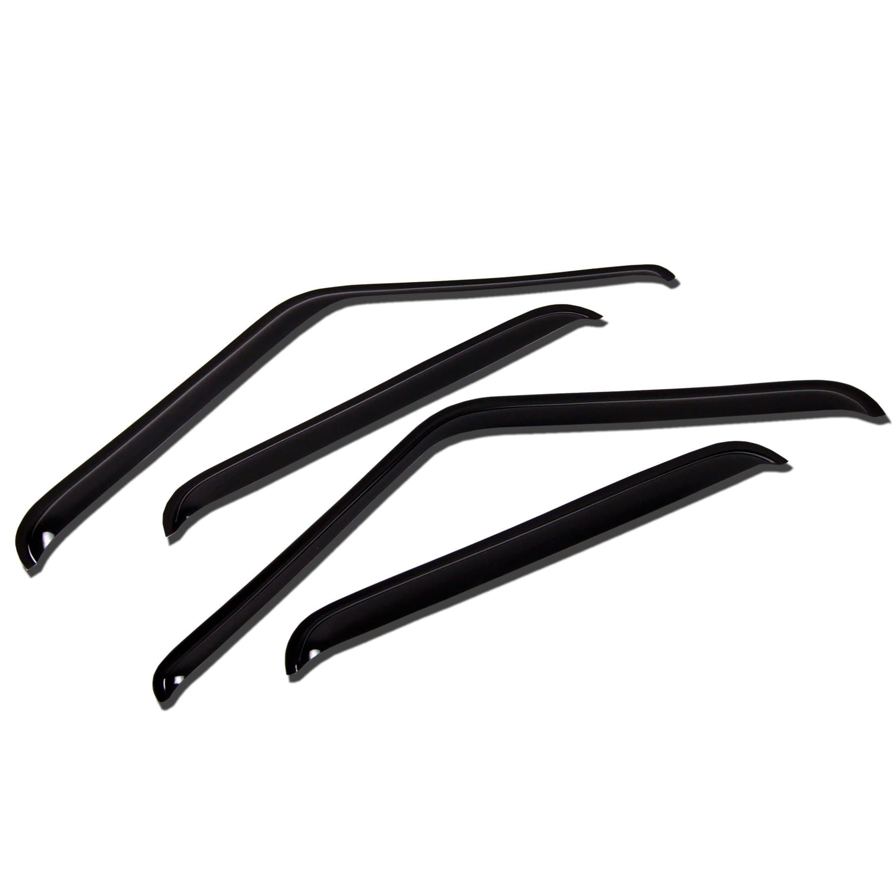 Tuningpros WV-273 Outside Mount Window Visor Deflector Rain Guard Dark Smoke 4-pc Set, Compatible with 2002-2007 Jeep Liberty