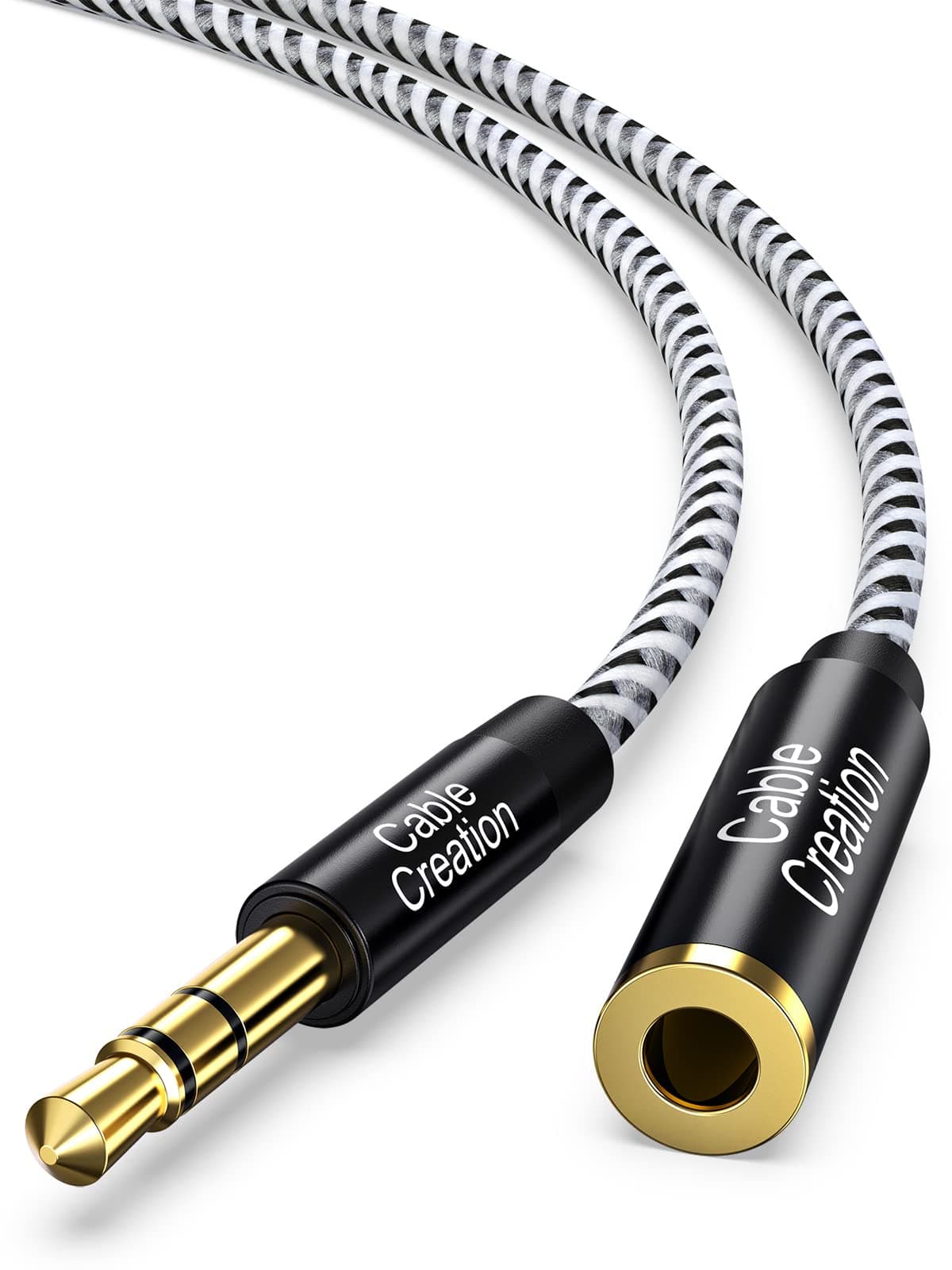CableCreation 3.5mm Male to Female Aux Extension Cord 3 Feet [2-Pack]