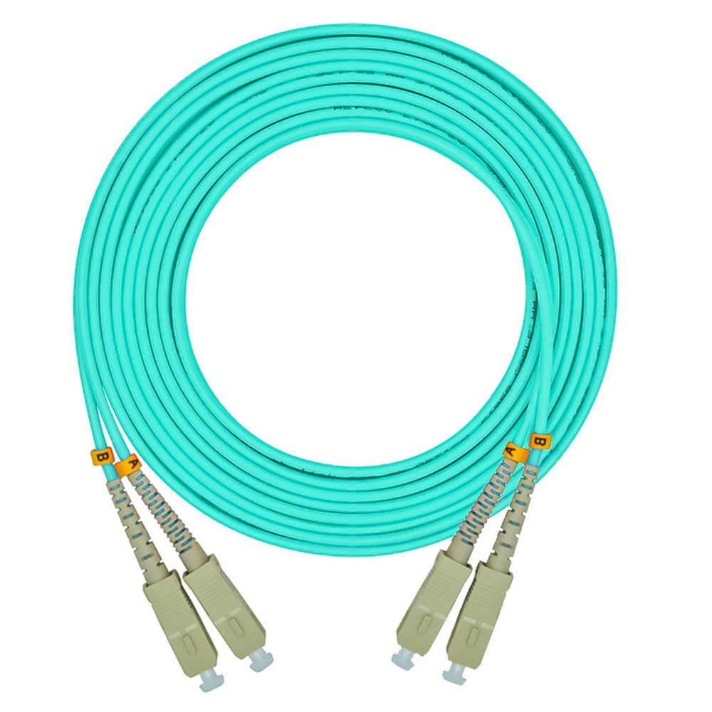 Jeirdus 2Meters 6ft Duplex 50/125 10G OM3 Multi-Mode Fiber Optic Cable Jumper - SC to SC Optical Patch Cord